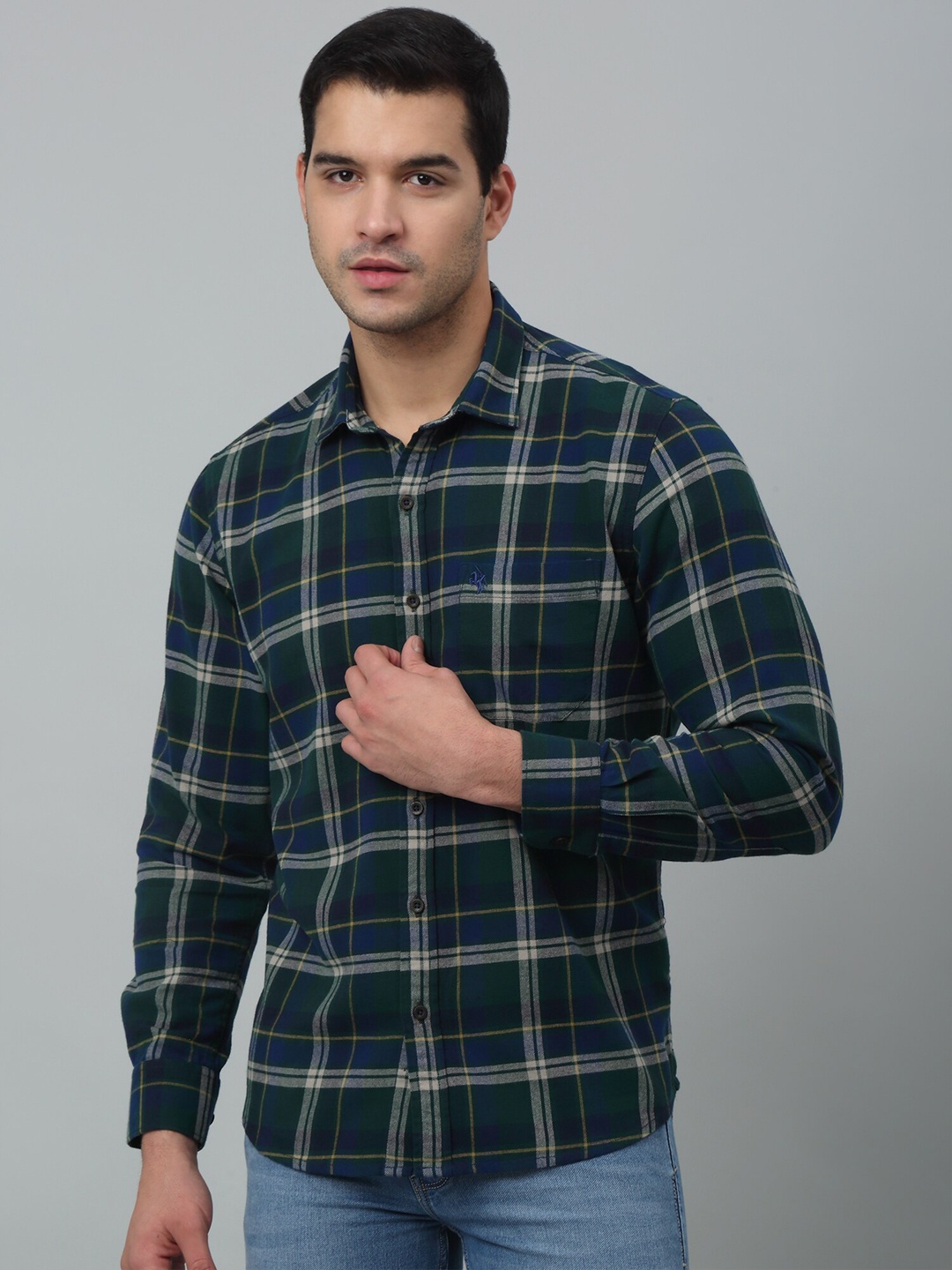 Cantabil Comfort Regular Fit Tartan Checks Spread Collar Long Sleeves Casual Shirt, Green
Cantabil Comfort Regular Fit Tartan Checks Spread Collar Long Sleeves Casual Shirt, Green