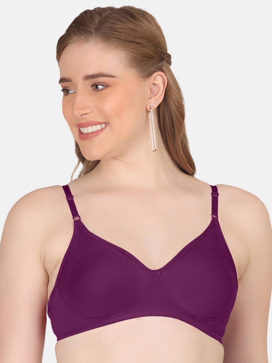POOJA RAGENEE Full Coverage Seamless Cotton Everyday Bra With All Day Comfort, Purple
POOJA RAGENEE Full Coverage Seamless Cotton Everyday Bra With All Day Comfort, Purple