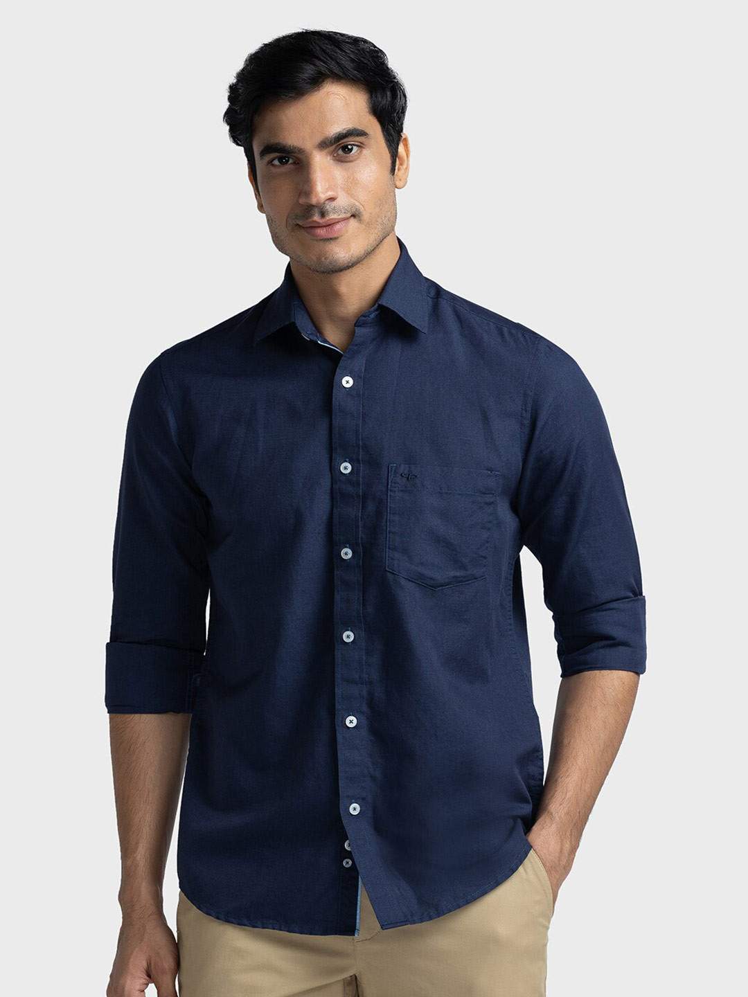 ColorPlus Custom Tailored Fit Tartan Checks Cotton Opaque Checked Casual Shirt, Navy blue
ColorPlus Custom Tailored Fit Tartan Checks Cotton Opaque Checked Casual Shirt, Navy blue