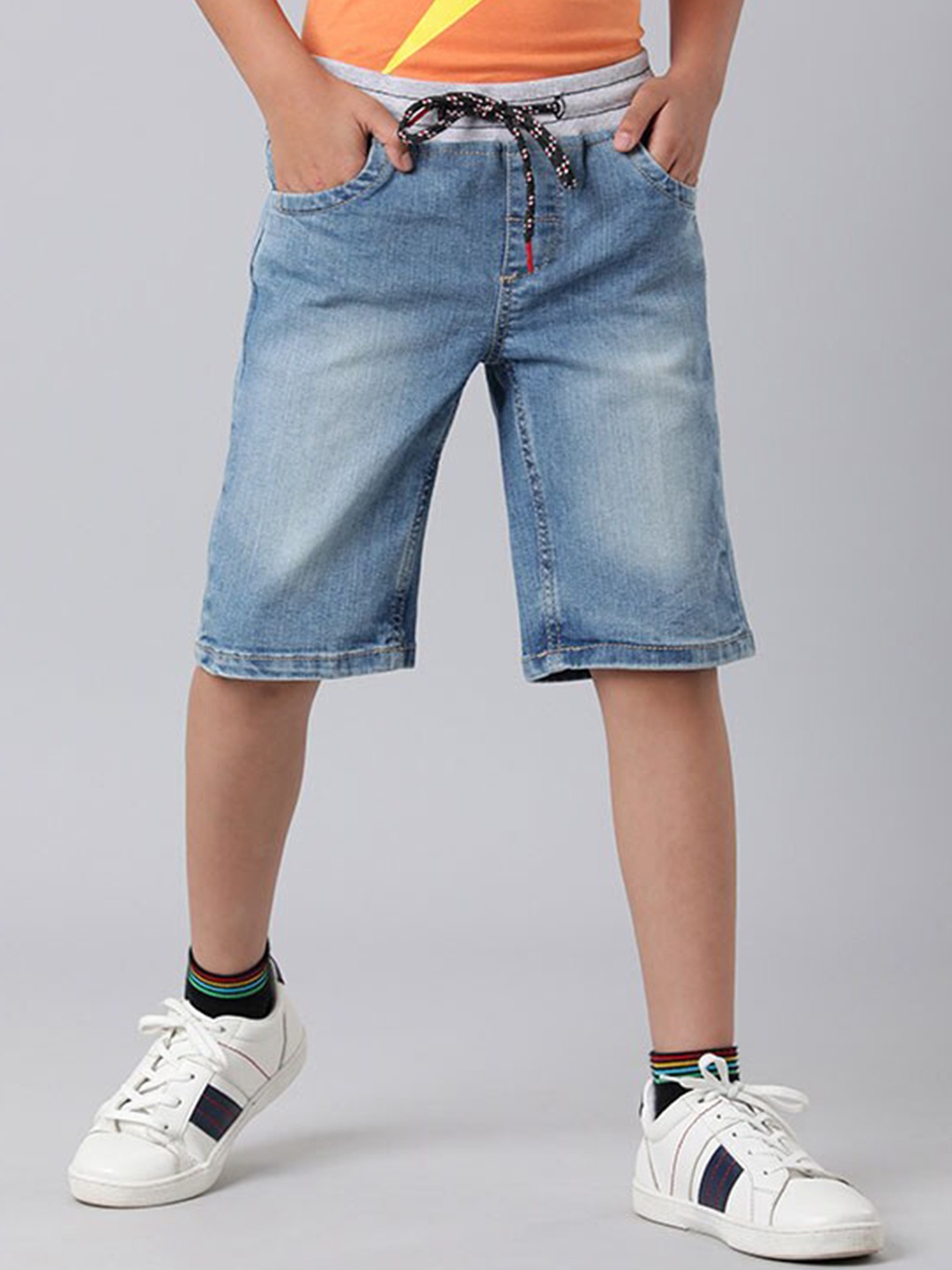 Indian Terrain Boys Regular Fit Outdoor Shorts, Blue