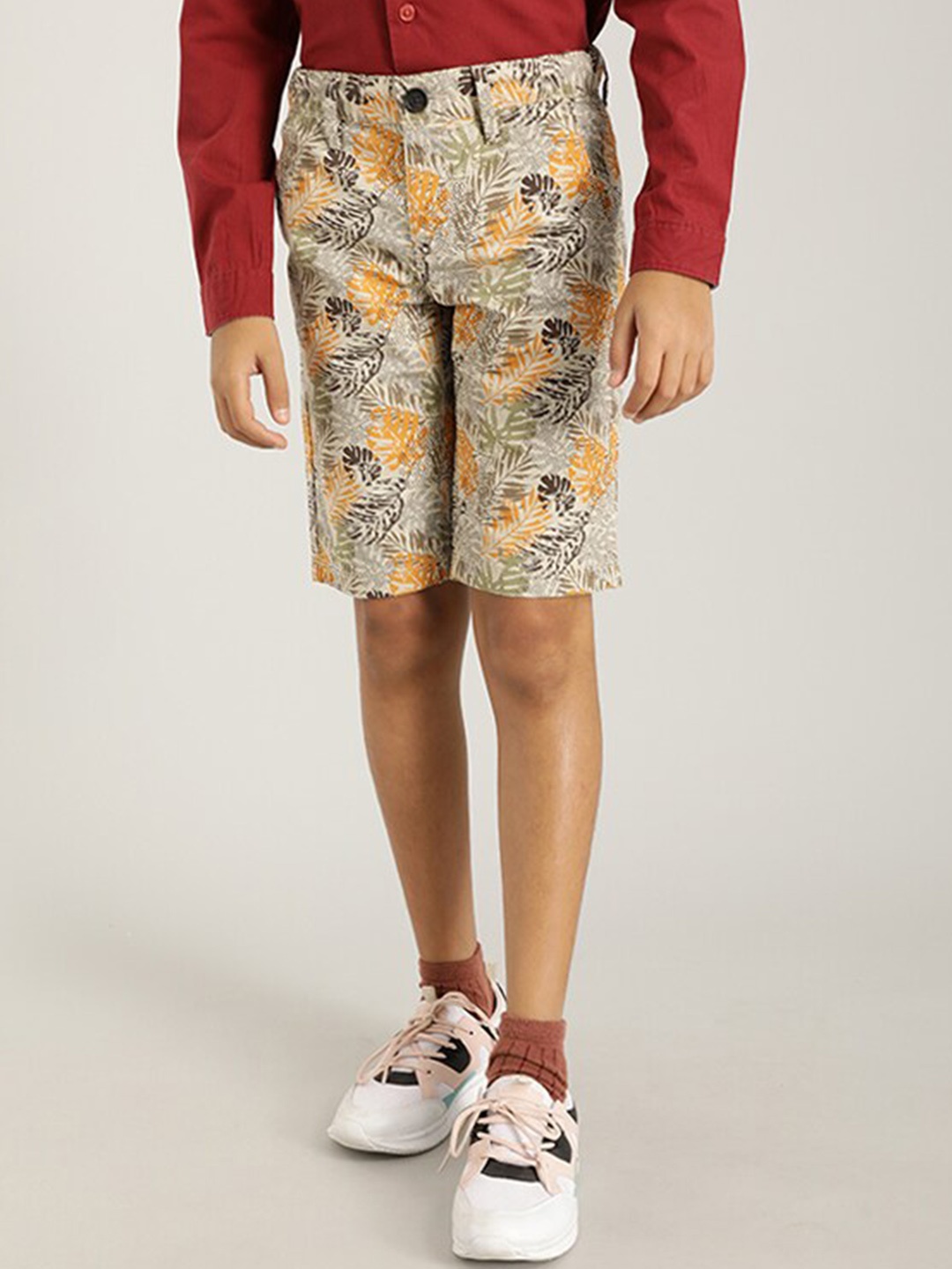 Indian Terrain Boys Khaki Outdoor Fashion Shorts