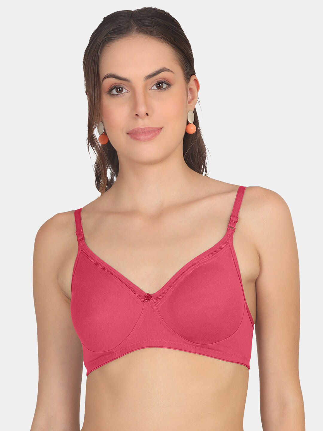 POOJA RAGENEE Full Coverage Seamless Cotton Everyday Bra With All Day Comfort, Magenta
POOJA RAGENEE Full Coverage Seamless Cotton Everyday Bra With All Day Comfort, Magenta