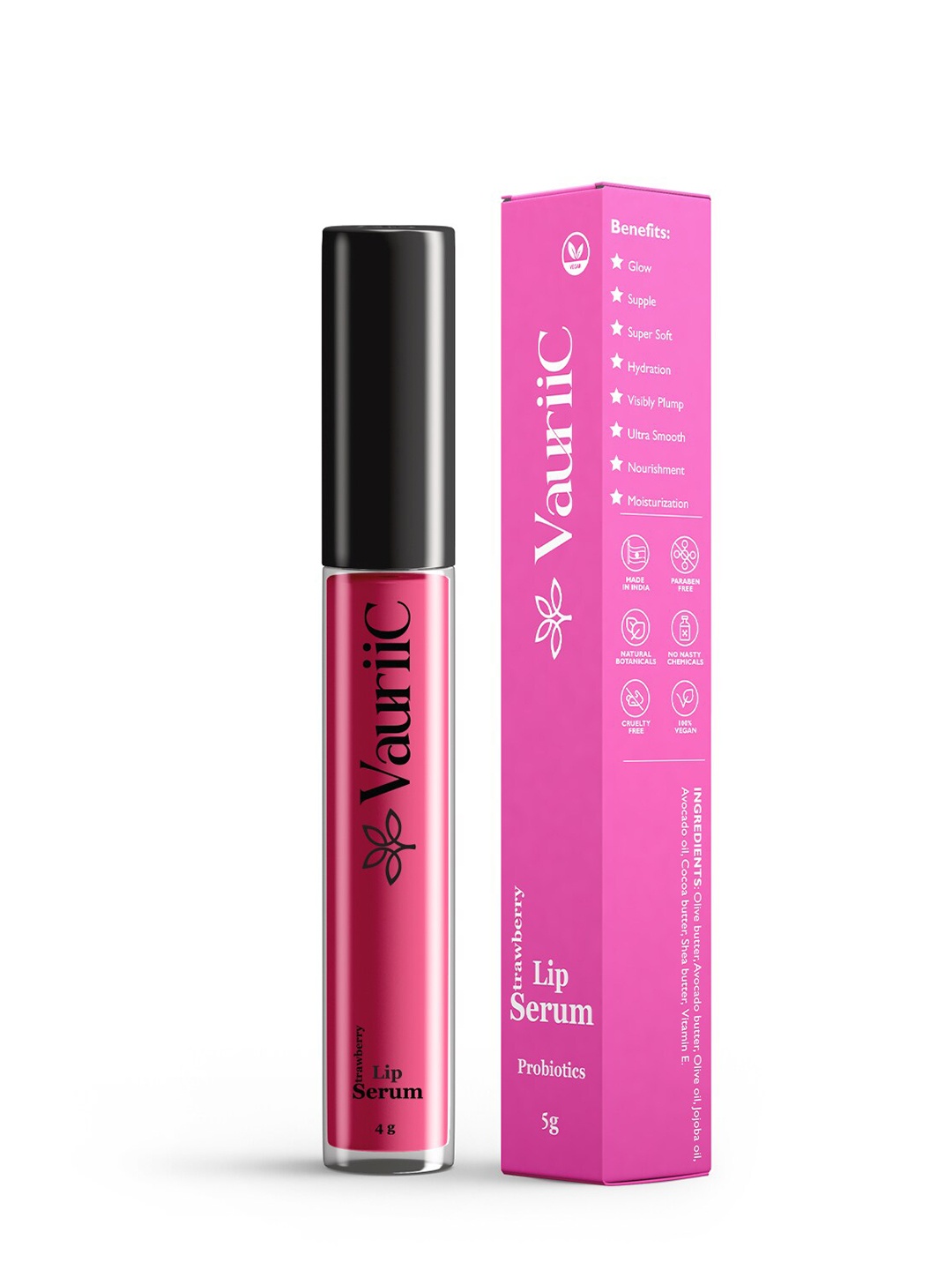 VauriiC Probiotics Strawberry Lip Serum With Shea Butter & Vitamin E - 5g - Transparent
VauriiC Probiotics Strawberry Lip Serum With Shea Butter & Vitamin E - 5g - Transparent