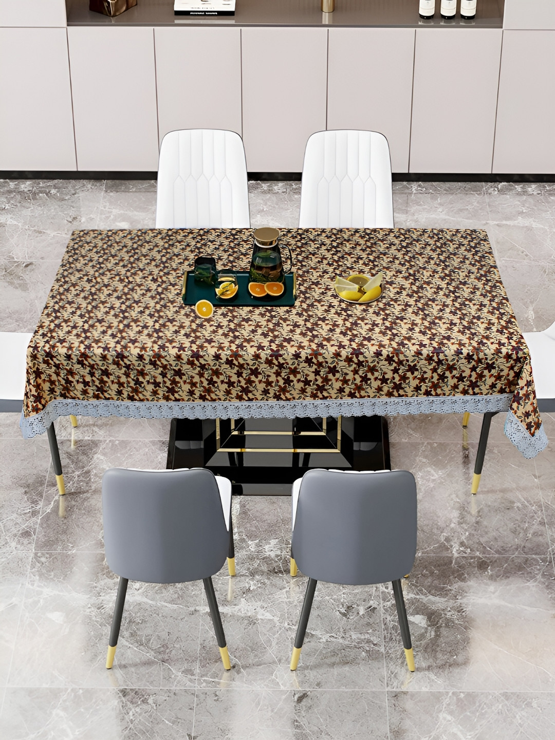 DREAM CARE Beige & Brown Floral Printed Waterproof 6 Seater Rectangular Table Cover
DREAM CARE Beige & Brown Floral Printed Waterproof 6 Seater Rectangular Table Cover
