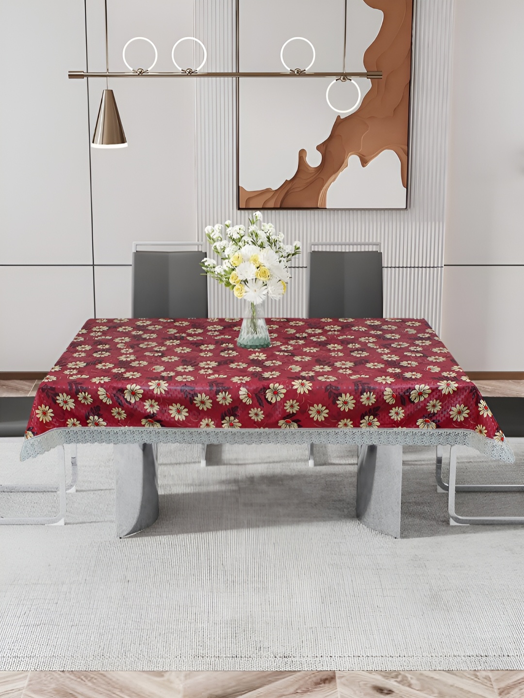 DREAM CARE Maroon & Beige Floral Printed Waterproof 4 Seater Rectangular Table Cover
DREAM CARE Maroon & Beige Floral Printed Waterproof 4 Seater Rectangular Table Cover