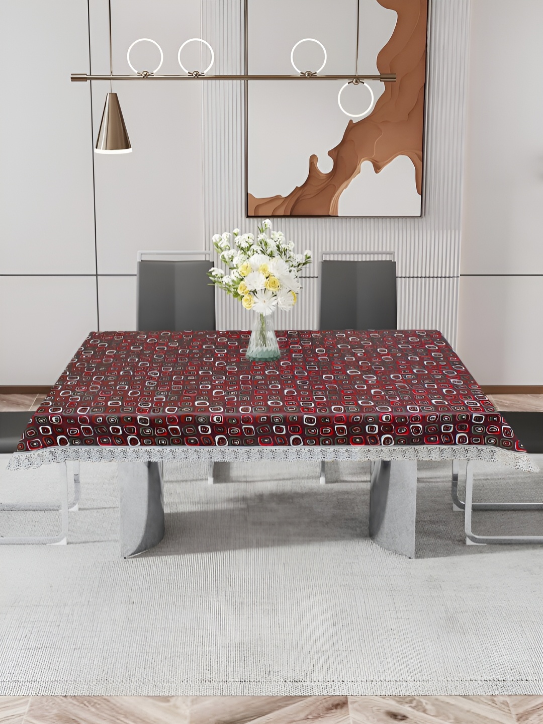 DREAM CARE Maroon & Red Geometric Printed Waterproof 4 Seater Rectangular Table Cover
DREAM CARE Maroon & Red Geometric Printed Waterproof 4 Seater Rectangular Table Cover