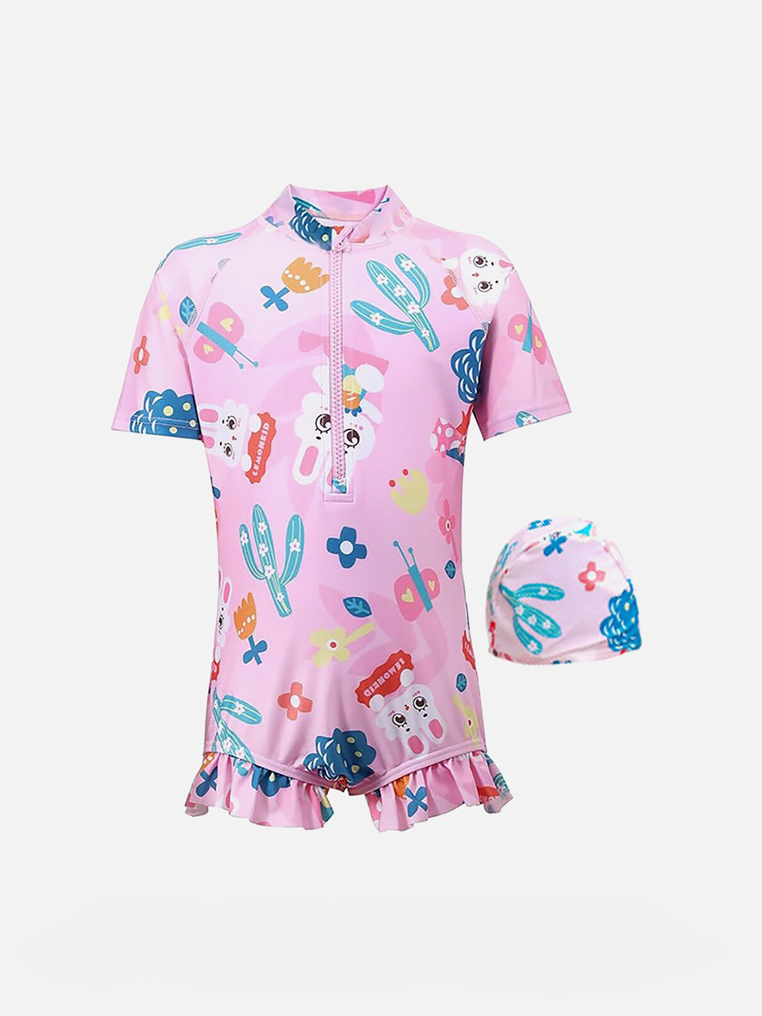 Little Surprise Box LLP Kids Abstract Printed Medium Coverage Legsuit With Cap, Pink
Little Surprise Box LLP Kids Abstract Printed Medium Coverage Legsuit With Cap, Pink