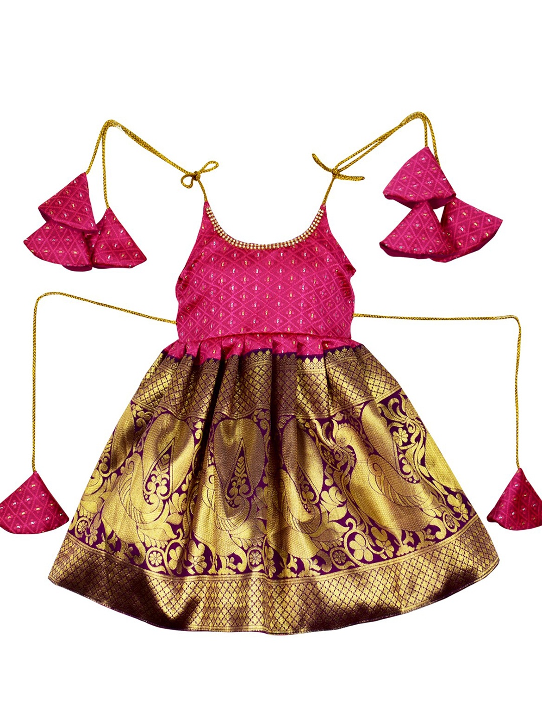 AMIRTHA FASHION Girls Floral Embellished Shoulder Straps Jacquard Fit & Flare Dress, Peach
AMIRTHA FASHION Girls Floral Embellished Shoulder Straps Jacquard Fit & Flare Dress, Peach
