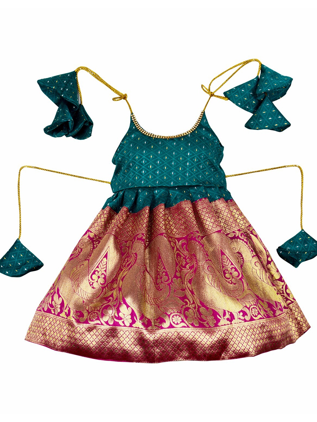 AMIRTHA FASHION Girls Floral Embellished Shoulder Straps Jacquard Fit & Flare Dress, Green
AMIRTHA FASHION Girls Floral Embellished Shoulder Straps Jacquard Fit & Flare Dress, Green