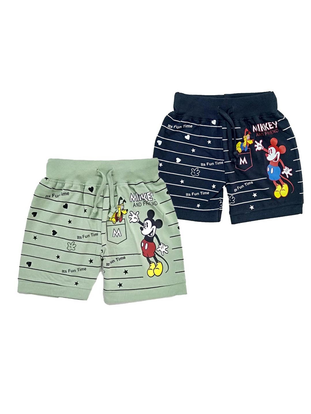 BAESD Kids Pack Of 2 Mid-Rise Mickey Mouse Printed Pure Cotton Regular Shorts, Navy blue
BAESD Kids Pack Of 2 Mid-Rise Mickey Mouse Printed Pure Cotton Regular Shorts, Navy blue