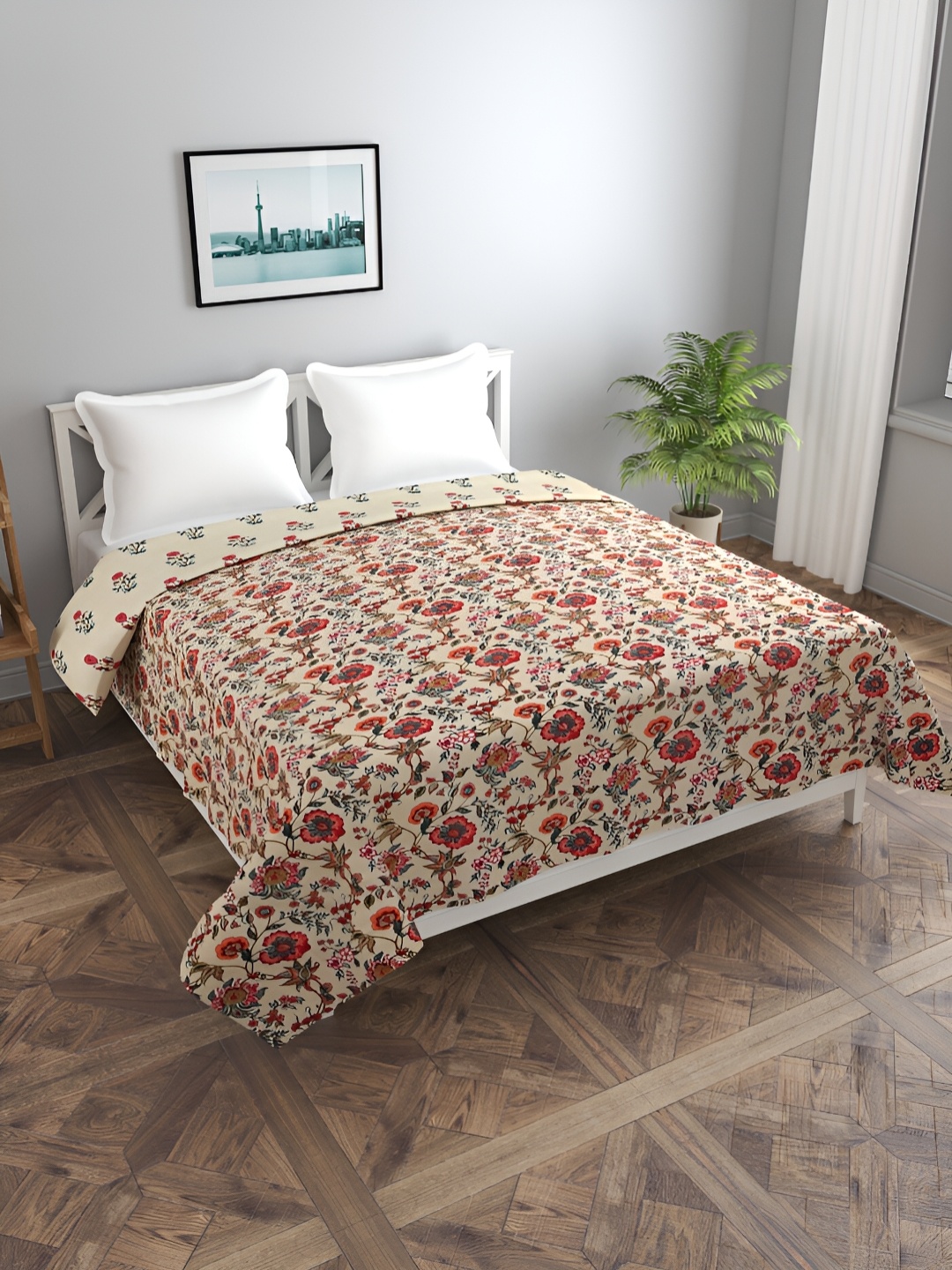 MORADO Cream-Coloured & Red Printed Double Queen Size Duvet Cover & 2-pcs Pillow Covers
MORADO Cream-Coloured & Red Printed Double Queen Size Duvet Cover & 2-pcs Pillow Covers