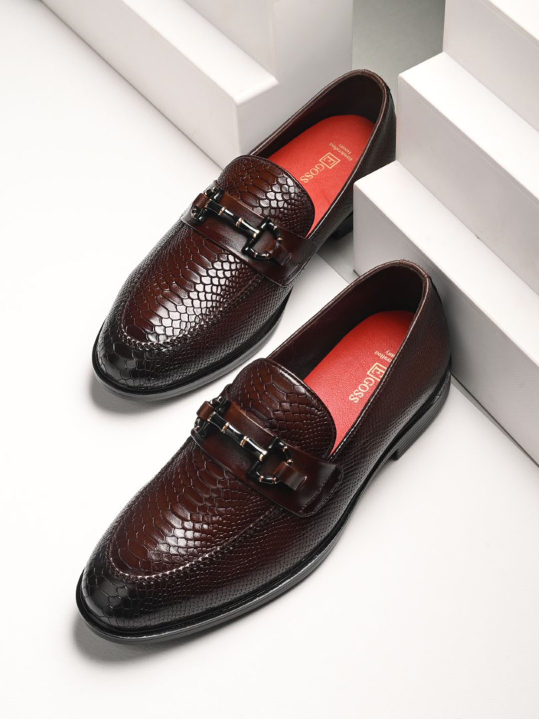 Egoss Men Leather Formal Loafers, Brown
Egoss Men Leather Formal Loafers, Brown