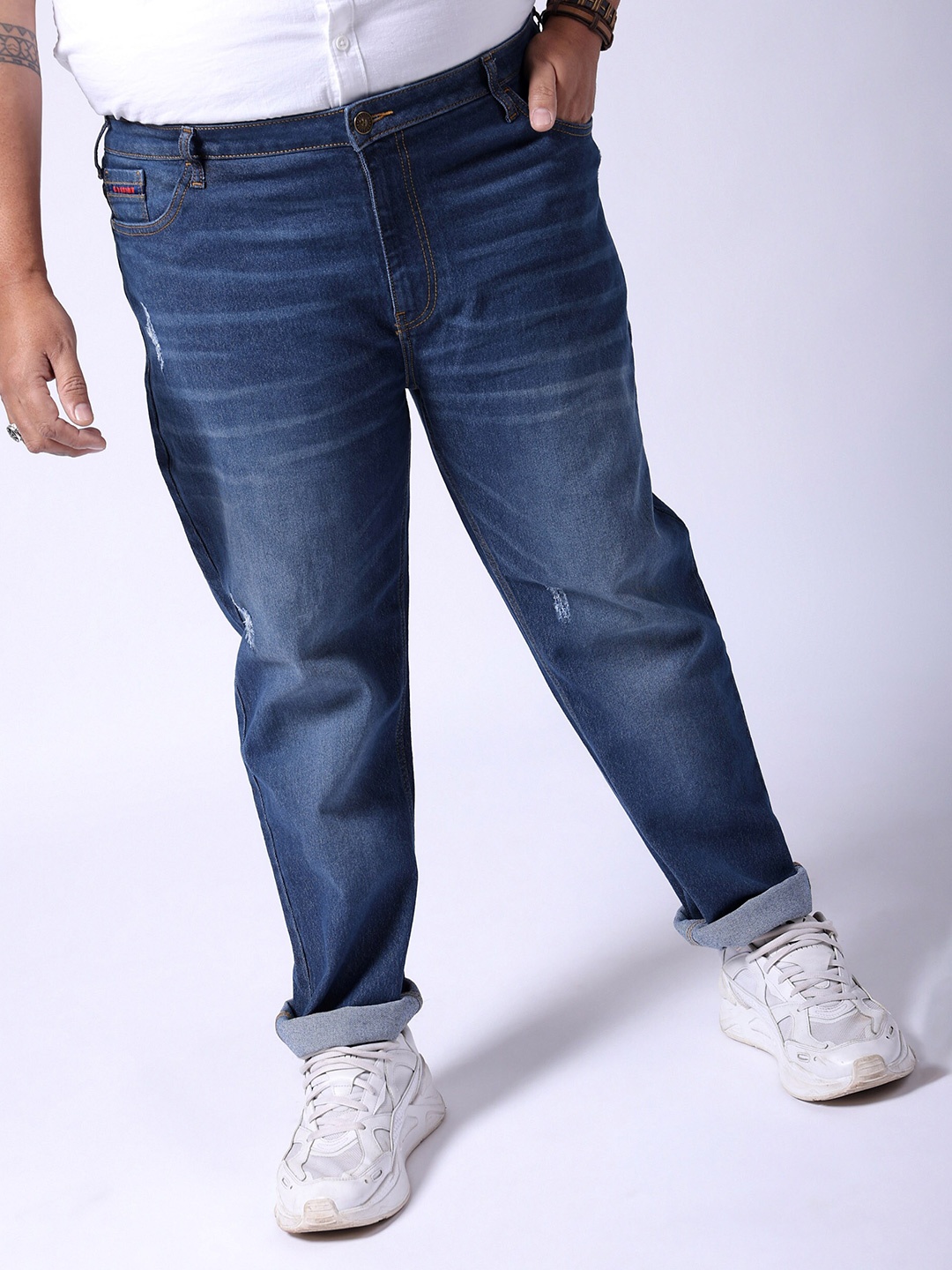 Hardsoda by The Indian Garage Co Men Plus Size Slim Fit Mid Rise Light Fade Clean Look Stretchable Jeans, Blue
Hardsoda by The Indian Garage Co Men Plus Size Slim Fit Mid Rise Light Fade Clean Look Stretchable Jeans, Blue