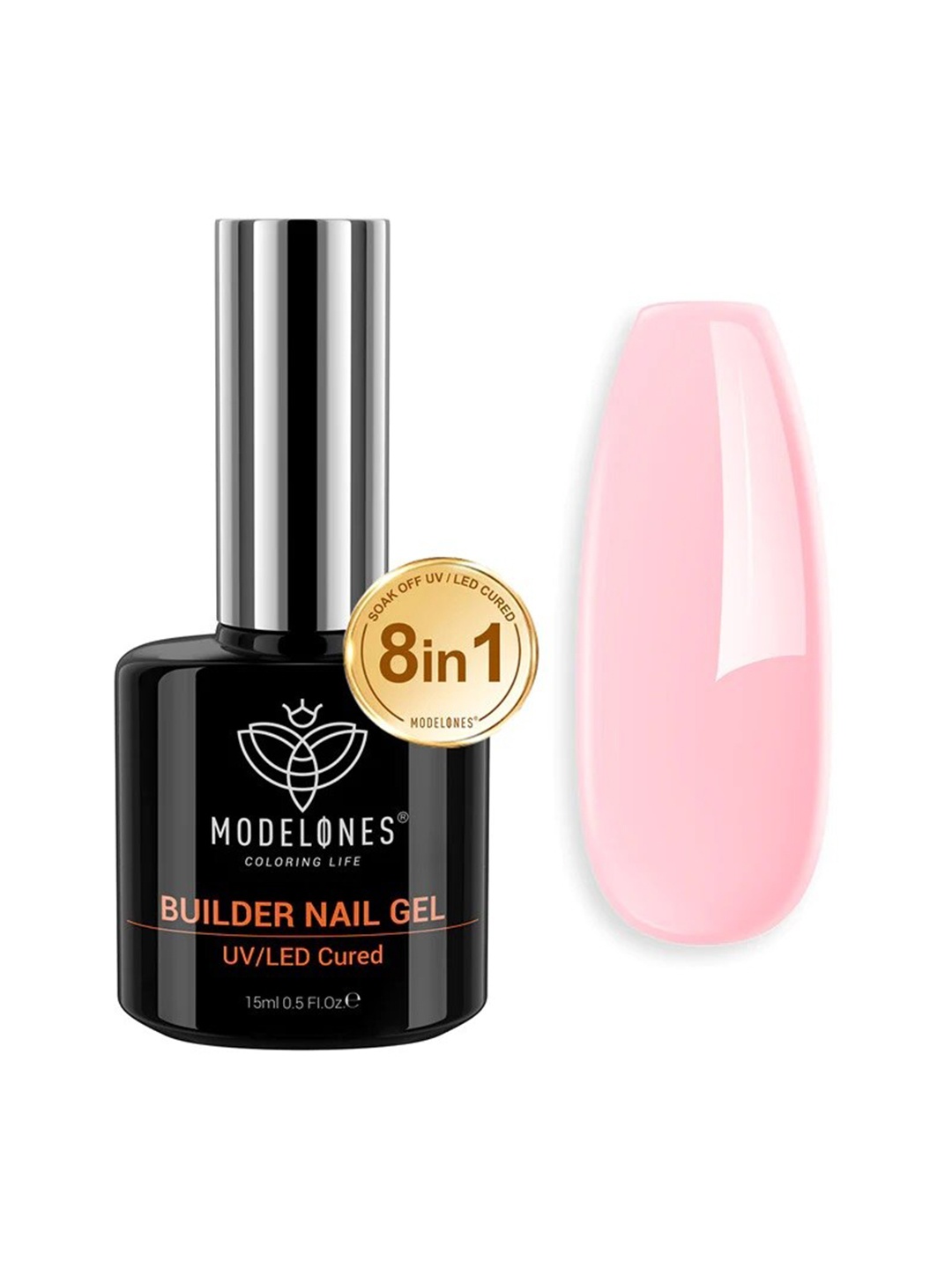 Modelones 8-In-1 Builder Nail UV LED Long Lasting Gel Nail Polish 15ml - Shade 007, Pink
Modelones 8-In-1 Builder Nail UV LED Long Lasting Gel Nail Polish 15ml - Shade 007, Pink