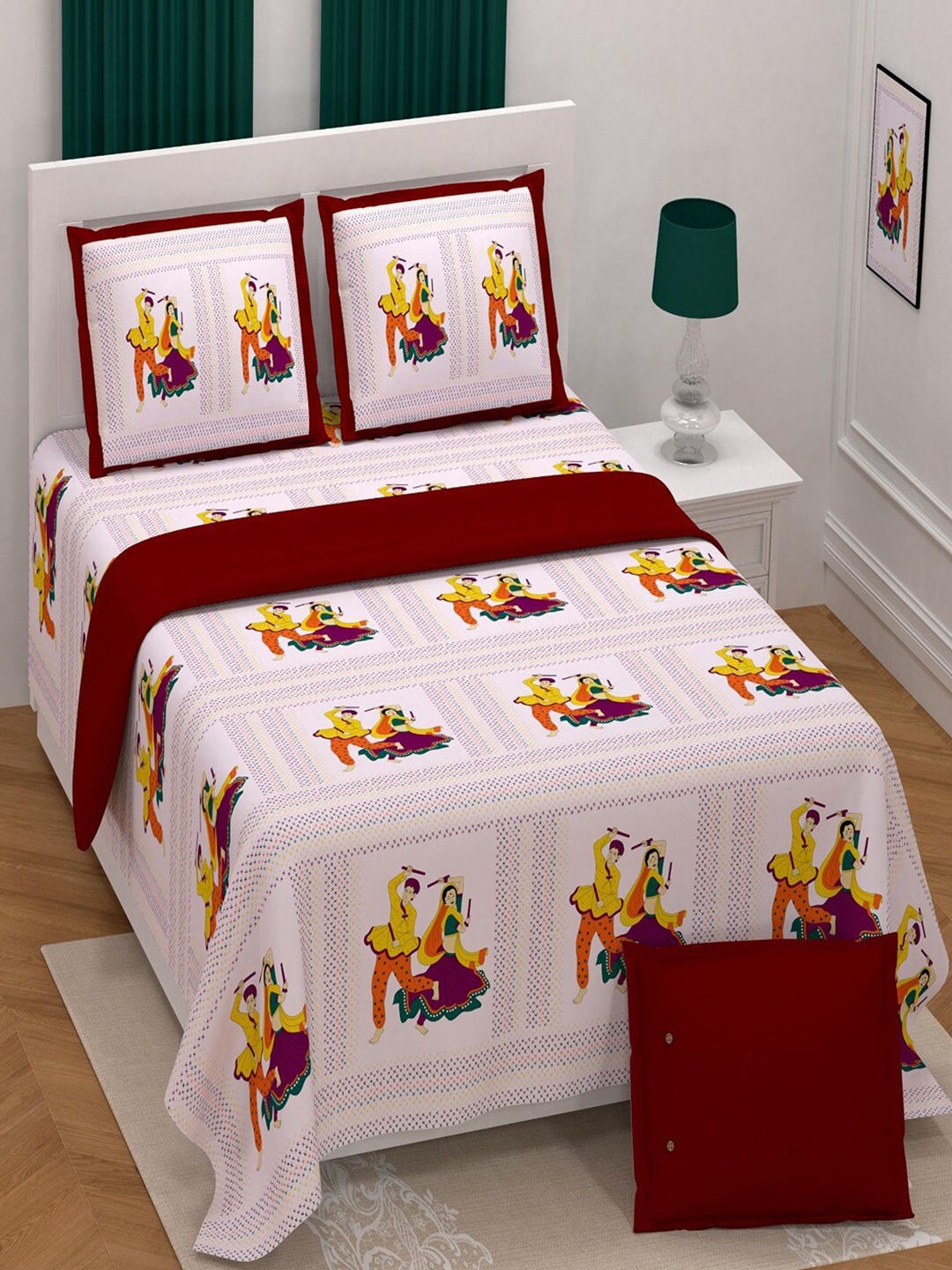 Bombay Spreads Maroon Ethnic Motifs Cotton 180 TC King Bedsheet With 2 Pillow Covers
Bombay Spreads Maroon Ethnic Motifs Cotton 180 TC King Bedsheet With 2 Pillow Covers