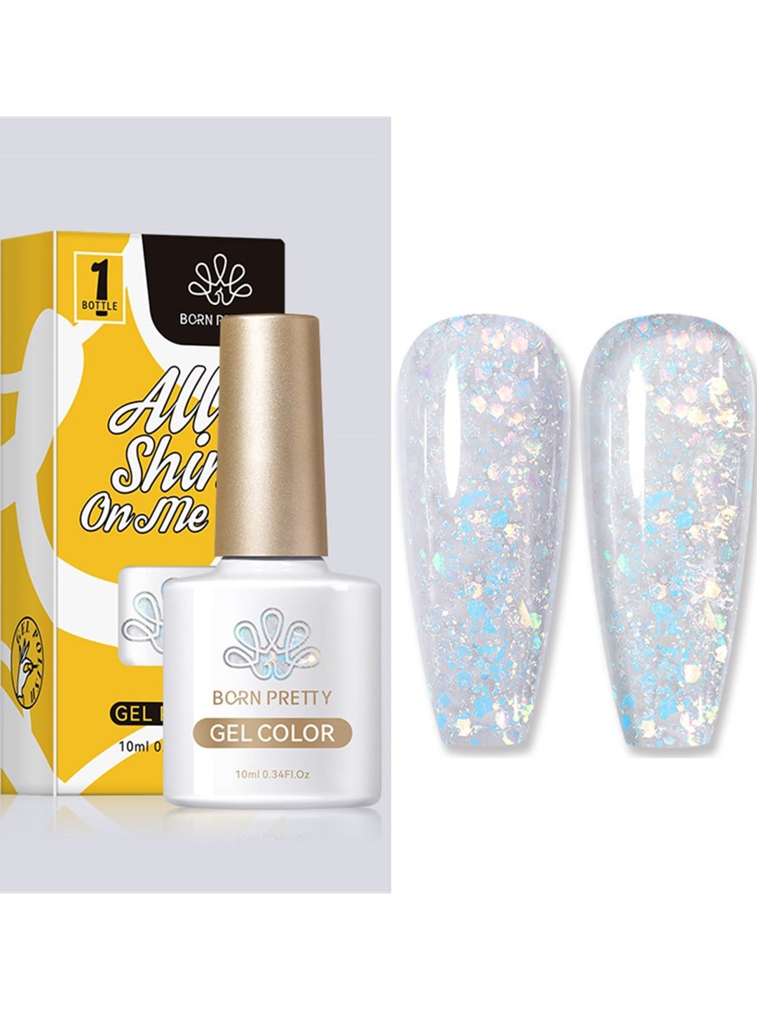 BORN PRETTY Silky White Series All Shine On-Me UV Gel Nail Polish 10ml - Shade CG106, Transparent
BORN PRETTY Silky White Series All Shine On-Me UV Gel Nail Polish 10ml - Shade CG106, Transparent