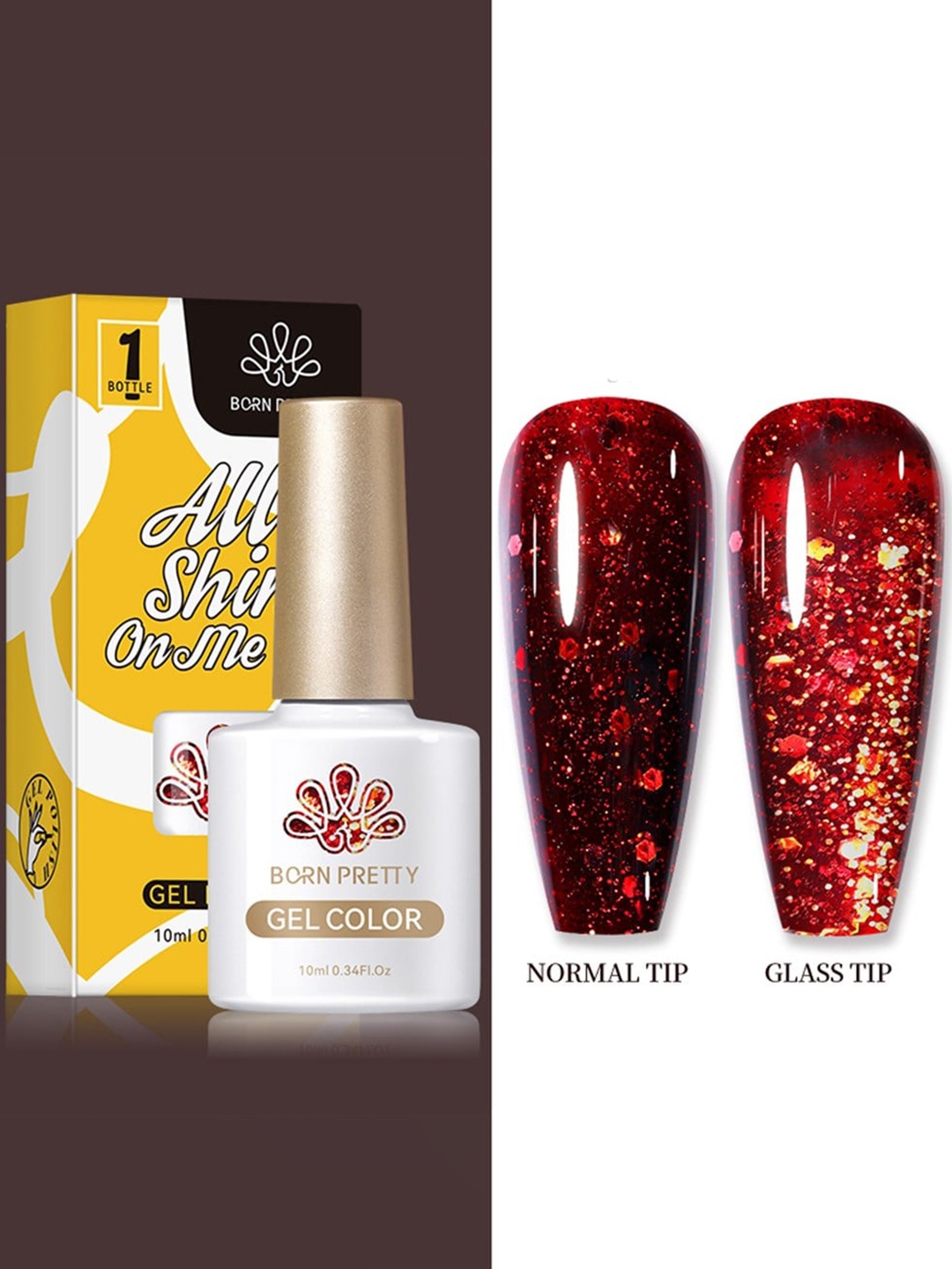 BORN PRETTY All Shine On Me Long Lasting Soak-Off Gel Nail Polish 10 ml - Shade CG121, Red
BORN PRETTY All Shine On Me Long Lasting Soak-Off Gel Nail Polish 10 ml - Shade CG121, Red