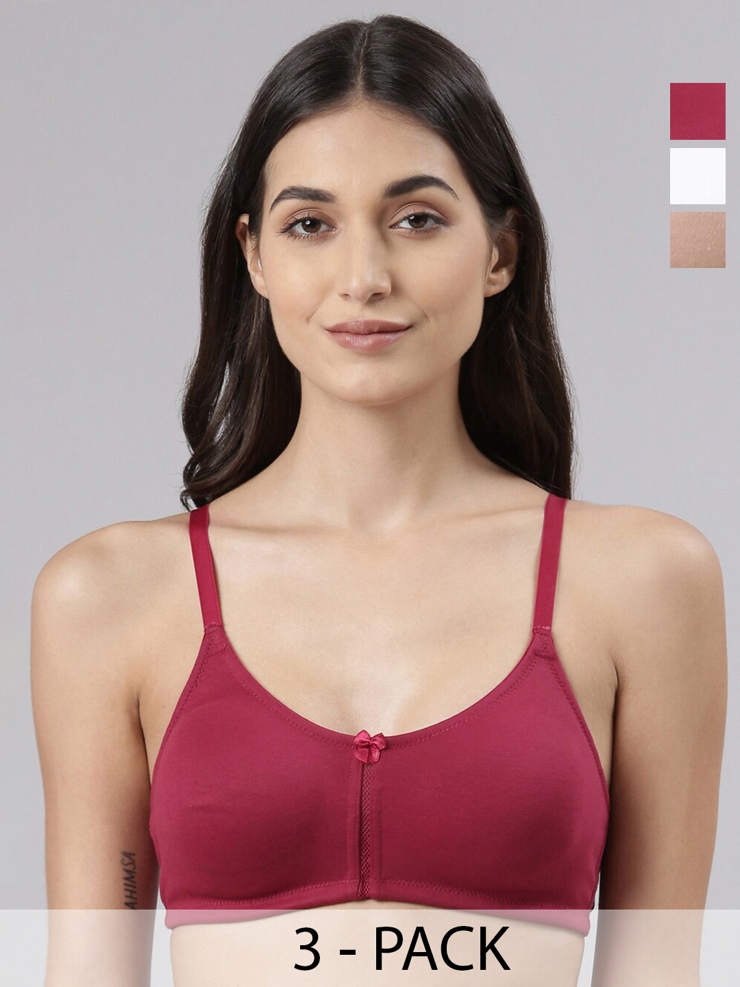 Dollar Missy Pack Of 3 Anti Odour Full Coverage Everyday Cotton Bra With All Day Comfort, Beige
Dollar Missy Pack Of 3 Anti Odour Full Coverage Everyday Cotton Bra With All Day Comfort, Beige