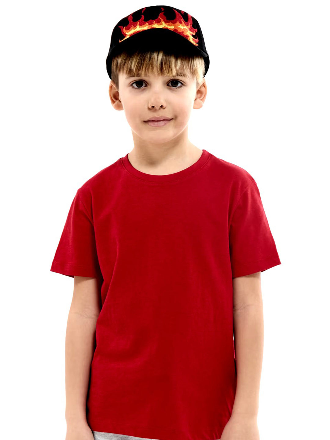 BAESD Boys Bio Finish Cotton T-shirt, Red 
BAESD Boys Bio Finish Cotton T-shirt, Red
