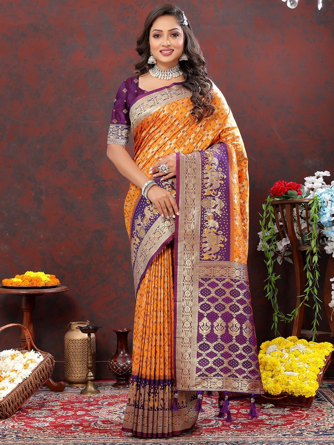 bansari textiles Ethnic Motifs Woven Design Zari Designer Banarasi Saree, Orange
bansari textiles Ethnic Motifs Woven Design Zari Designer Banarasi Saree, Orange