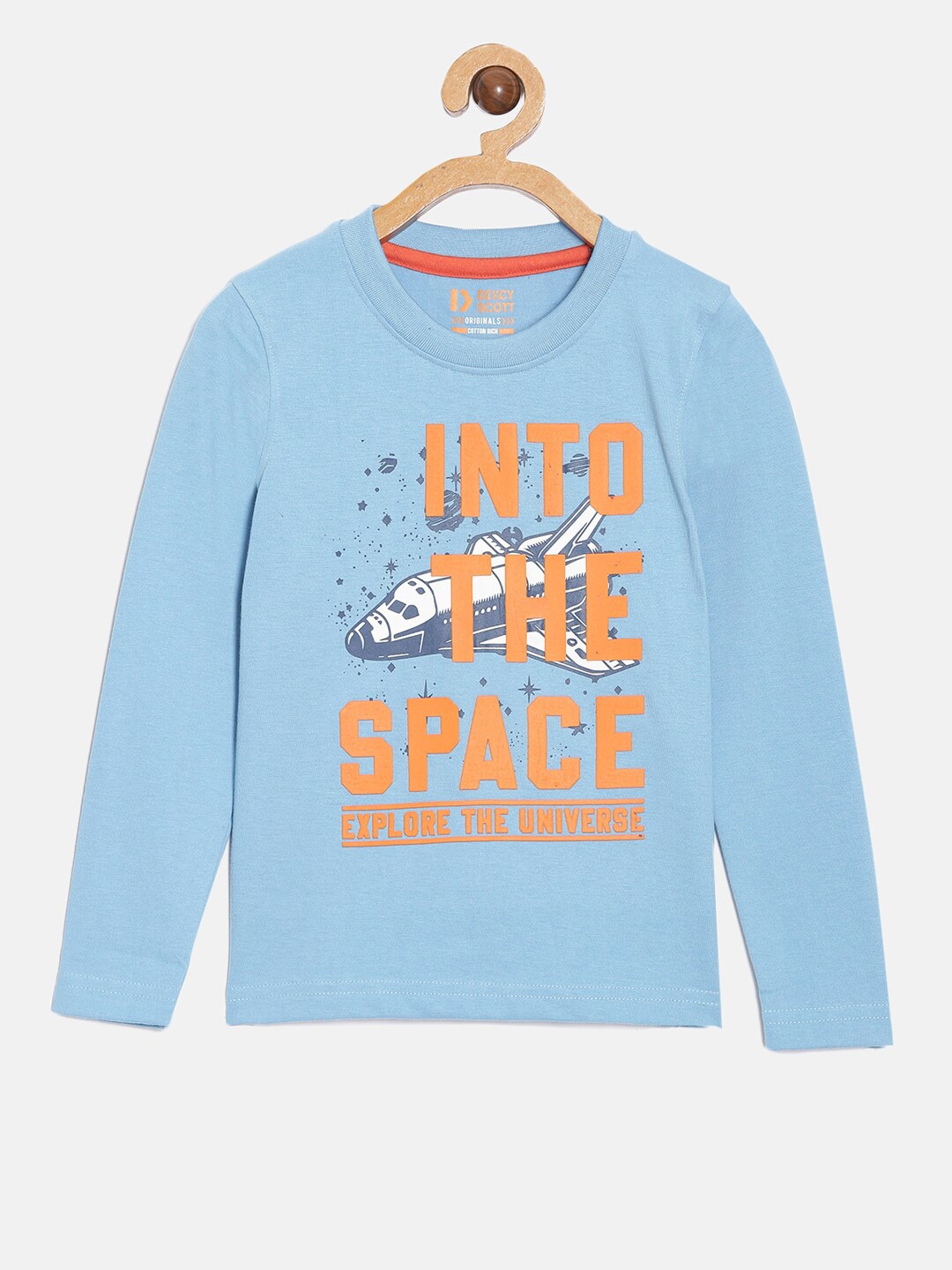 DIXCY SCOTT Boys Typography Printed With Round Neck Full Sleeves Tshirt, Blue
DIXCY SCOTT Boys Typography Printed With Round Neck Full Sleeves Tshirt, Blue