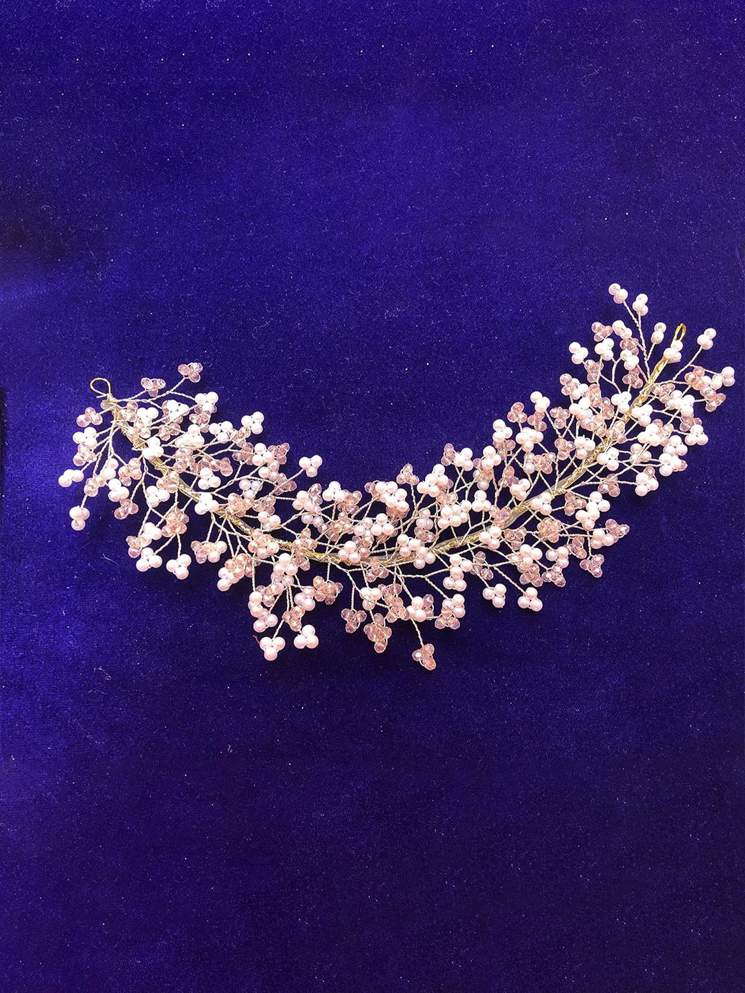 DN Creation Women Pink Embellished Tiara