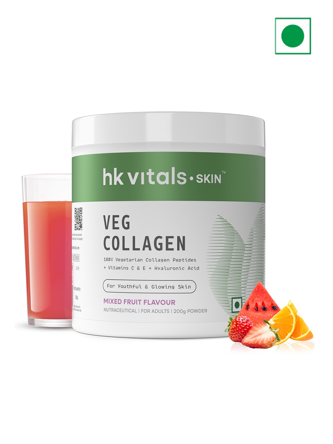 HK VITALS Skin Radiance Collagen Veg Powder with Vitamin C & E 200 g - Mixed Fruit Flavour, Green
HK VITALS Skin Radiance Collagen Veg Powder with Vitamin C & E 200 g - Mixed Fruit Flavour, Green