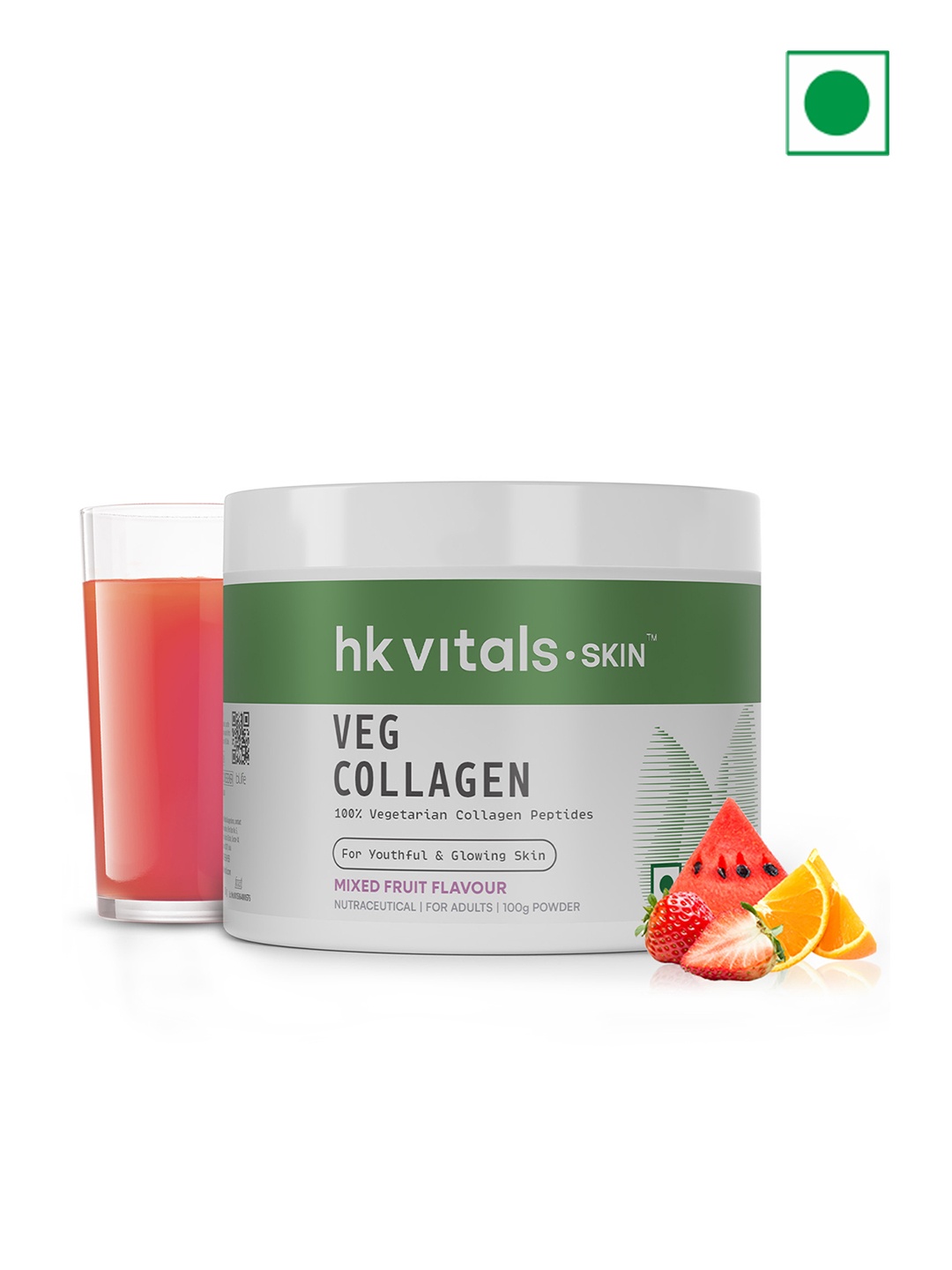 HK VITALS Skin Radiance Collagen Veg Powder with Vitamin C & E 100 g - Mixed Fruit Flavour, Green
HK VITALS Skin Radiance Collagen Veg Powder with Vitamin C & E 100 g - Mixed Fruit Flavour, Green