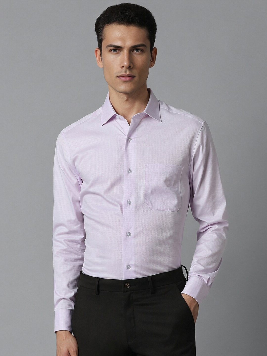 Louis Philippe Floral Printed Long Sleeves Spread Collar Cotton Classic Fit Formal Shirt, Purple
Louis Philippe Floral Printed Long Sleeves Spread Collar Cotton Classic Fit Formal Shirt, Purple