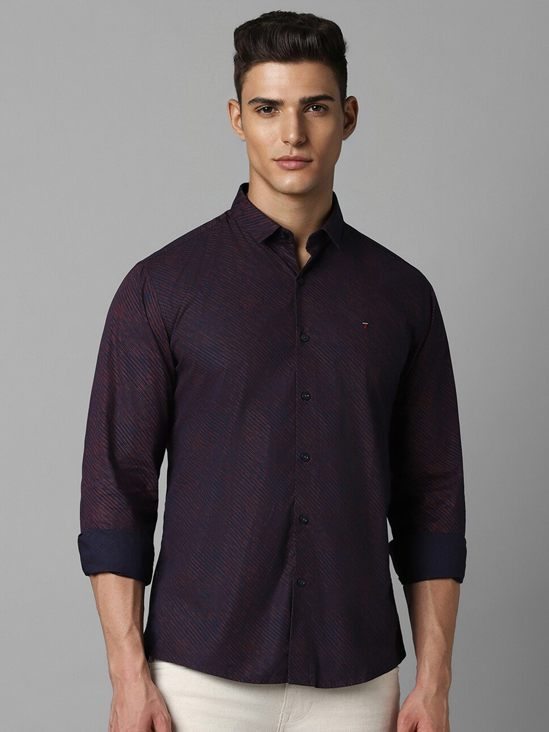 Louis Philippe Jeans Striped Slim Fit Print Long Sleeves Cotton Casual Shirt, Purple
Louis Philippe Jeans Striped Slim Fit Print Long Sleeves Cotton Casual Shirt, Purple