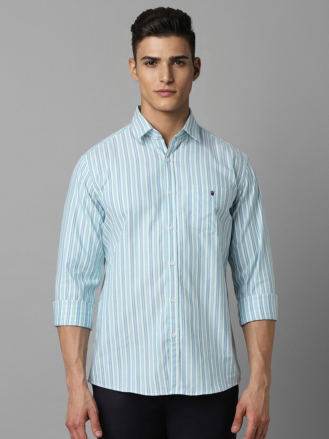Louis Philippe Sport Vertical Stripes Spread Collar Slim Fit Cotton Casual Shirt, Green
Louis Philippe Sport Vertical Stripes Spread Collar Slim Fit Cotton Casual Shirt, Green
