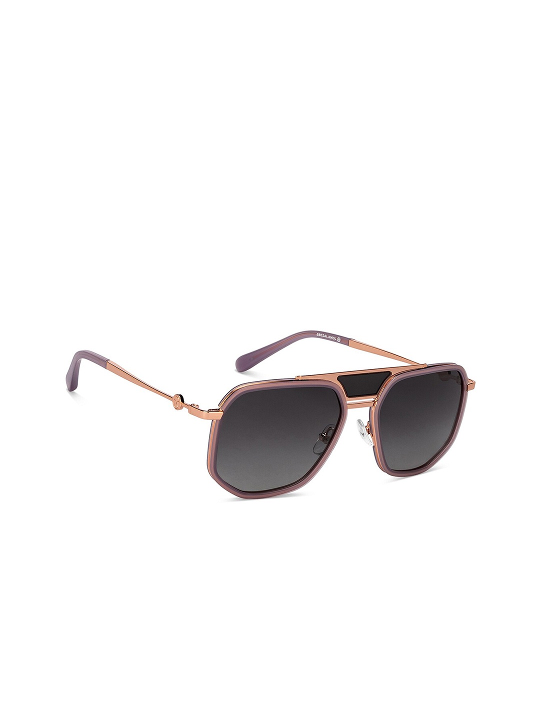 John Jacobs Men Square Sunglasses with Polarised and UV Protected Lens 208138, Grey
John Jacobs Men Square Sunglasses with Polarised and UV Protected Lens 208138, Grey