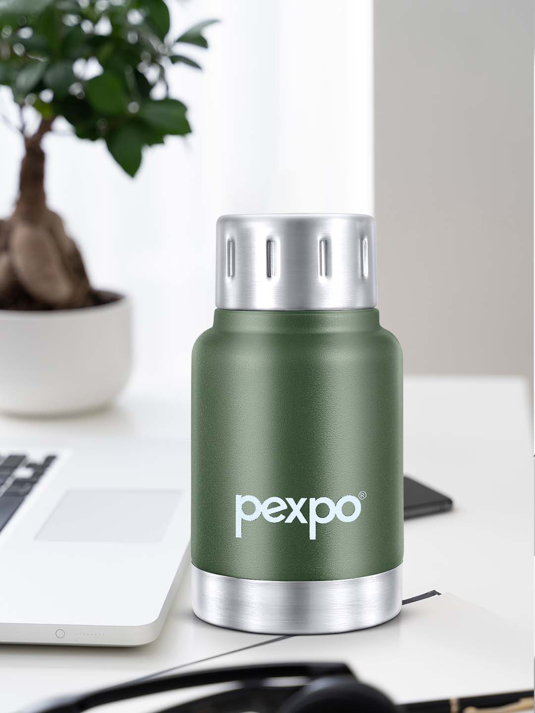 Pexpo Cameo Military Green Thermosteel Hot & Cold Upto 46 Hrs Insulated Water Bottle 160ml
Pexpo Cameo Military Green Thermosteel Hot & Cold Upto 46 Hrs Insulated Water Bottle 160ml