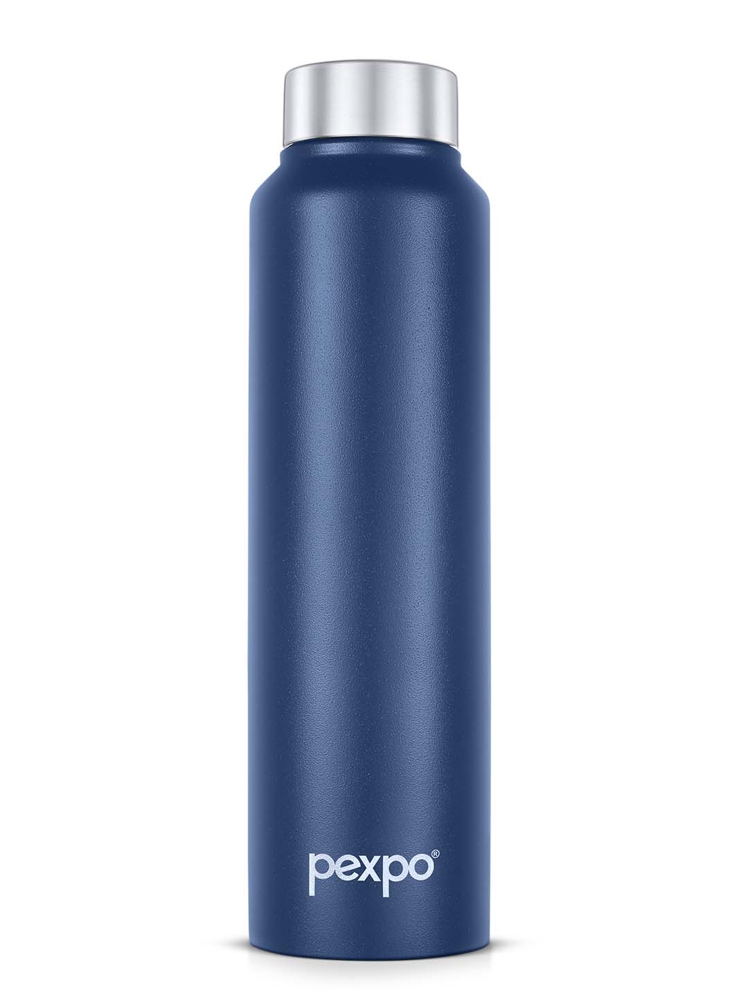 Pexpo CHROMO Refrigerator Stainless Steel 750ml Single wall Blue Water Bottle, Navy blue
Pexpo CHROMO Refrigerator Stainless Steel 750ml Single wall Blue Water Bottle, Navy blue