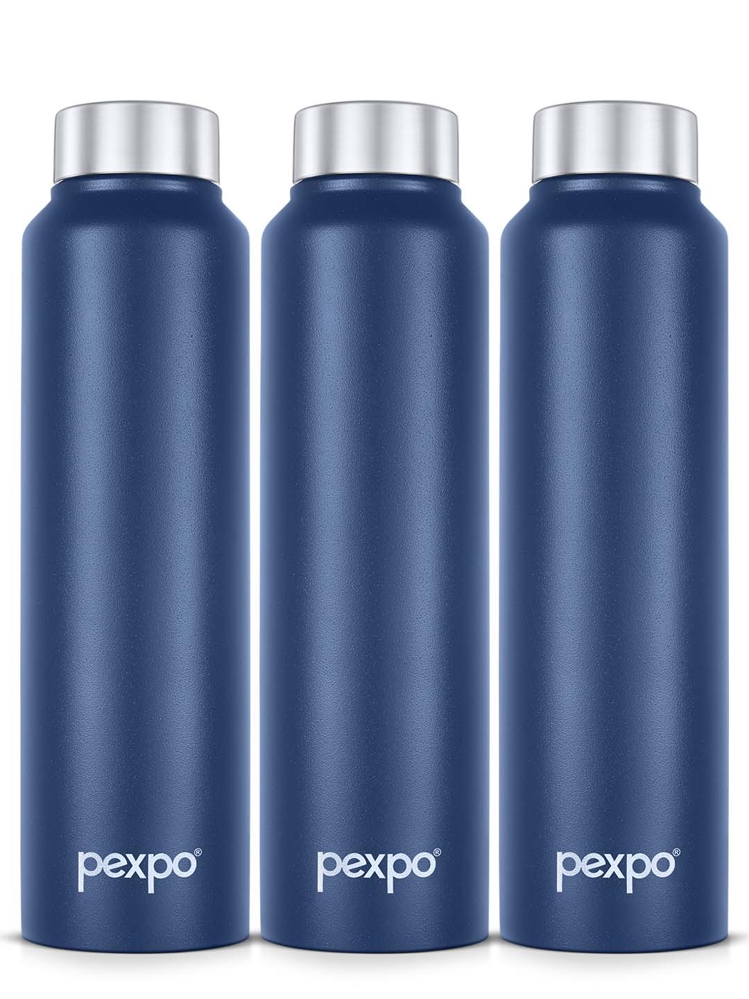 Pexpo CHROMO 3pc Fridge Water Bottle 750ml Single wall Denim Blue Stainless Steel, Navy blue
Pexpo CHROMO 3pc Fridge Water Bottle 750ml Single wall Denim Blue Stainless Steel, Navy blue