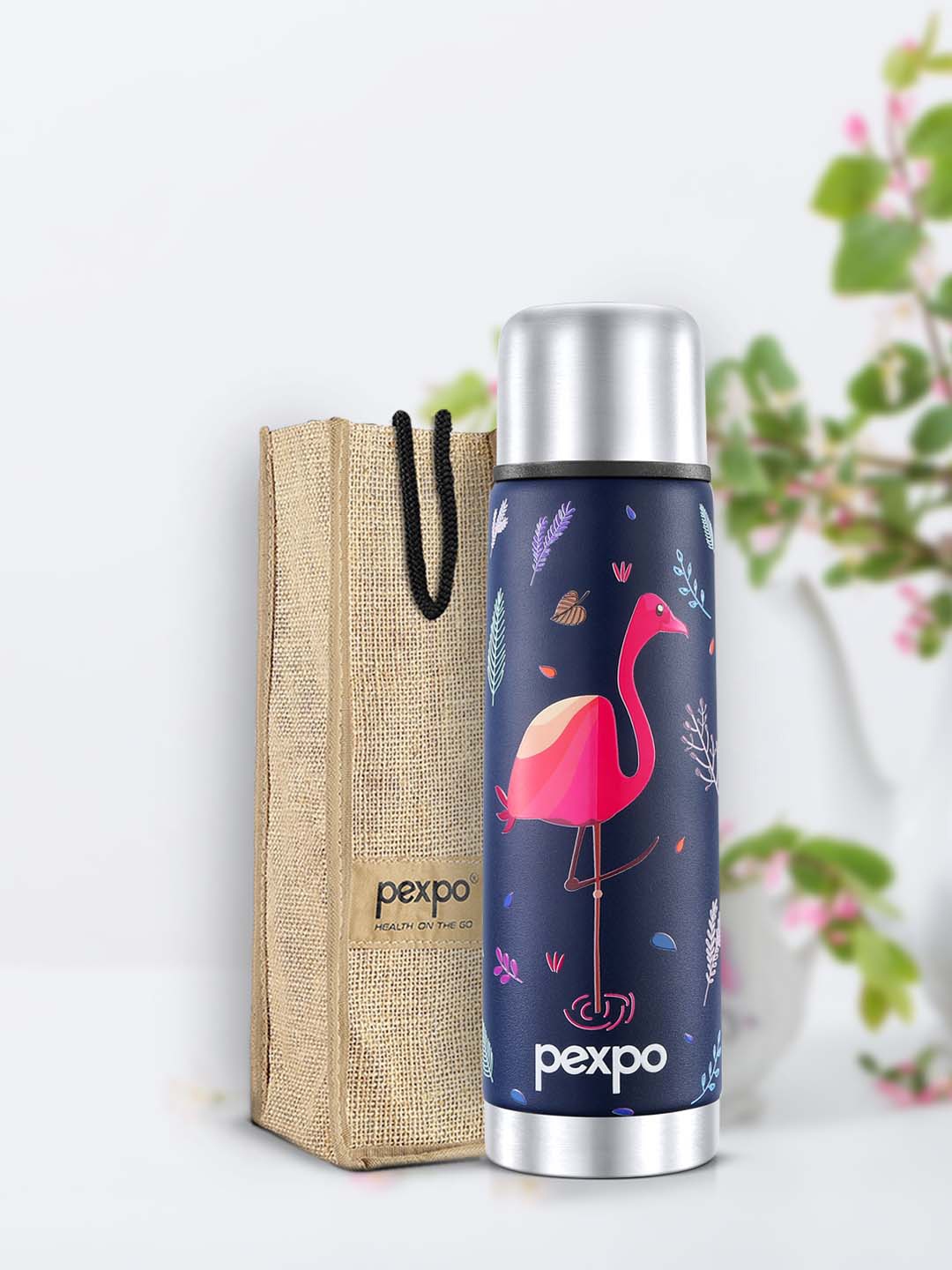 Pexpo FLAMINGO ISI Certified Thermosteel 500ml Hot & Cold UV Blue Insulated Bottle, Navy blue
Pexpo FLAMINGO ISI Certified Thermosteel 500ml Hot & Cold UV Blue Insulated Bottle, Navy blue