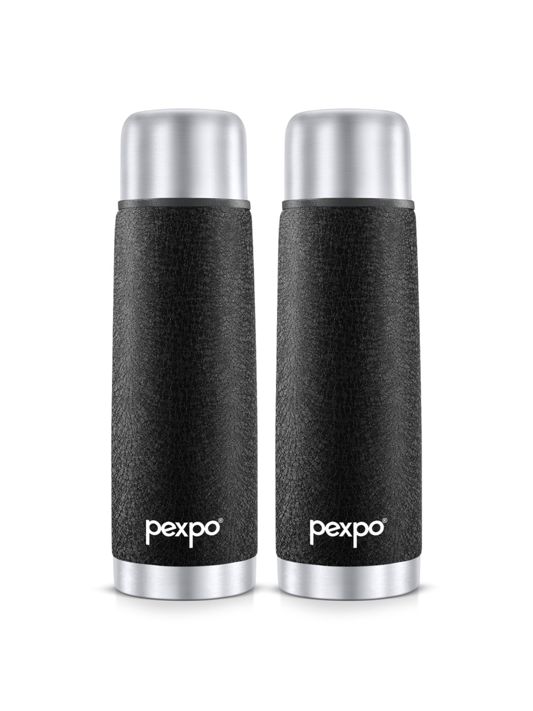 Pexpo Black FLEXO 2 Pcs Double wall Thermosteel Hot and Cold Flask Water Bottle 350ml
Pexpo Black FLEXO 2 Pcs Double wall Thermosteel Hot and Cold Flask Water Bottle 350ml