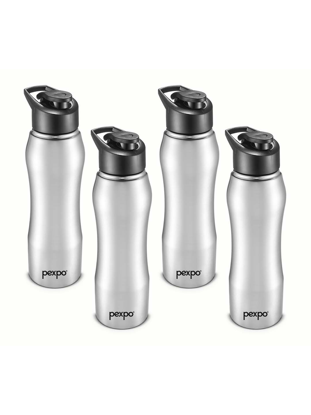 Pexpo BISTRO Set of 4 Sports & Hiking Stainless Steel 1L Single wall Silver Water Bottle
Pexpo BISTRO Set of 4 Sports & Hiking Stainless Steel 1L Single wall Silver Water Bottle