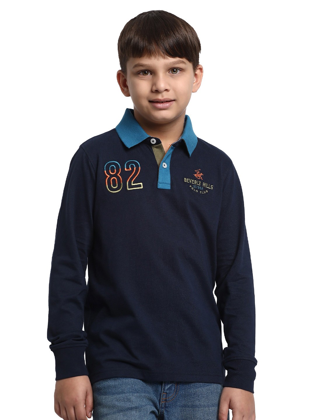 Beverly Hills Polo Club Boys Typography Polo Collar Short Sleeves Pure Cotton T-shirt, Blue
Beverly Hills Polo Club Boys Typography Polo Collar Short Sleeves Pure Cotton T-shirt, Blue