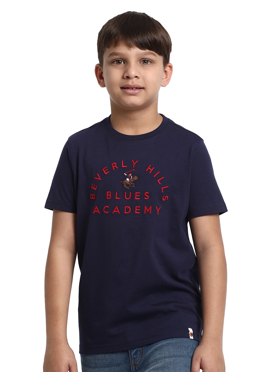 Beverly Hills Polo Club Boys Typography Round Neck Short Sleeves Pure Cotton T-shirt, Blue
Beverly Hills Polo Club Boys Typography Round Neck Short Sleeves Pure Cotton T-shirt, Blue