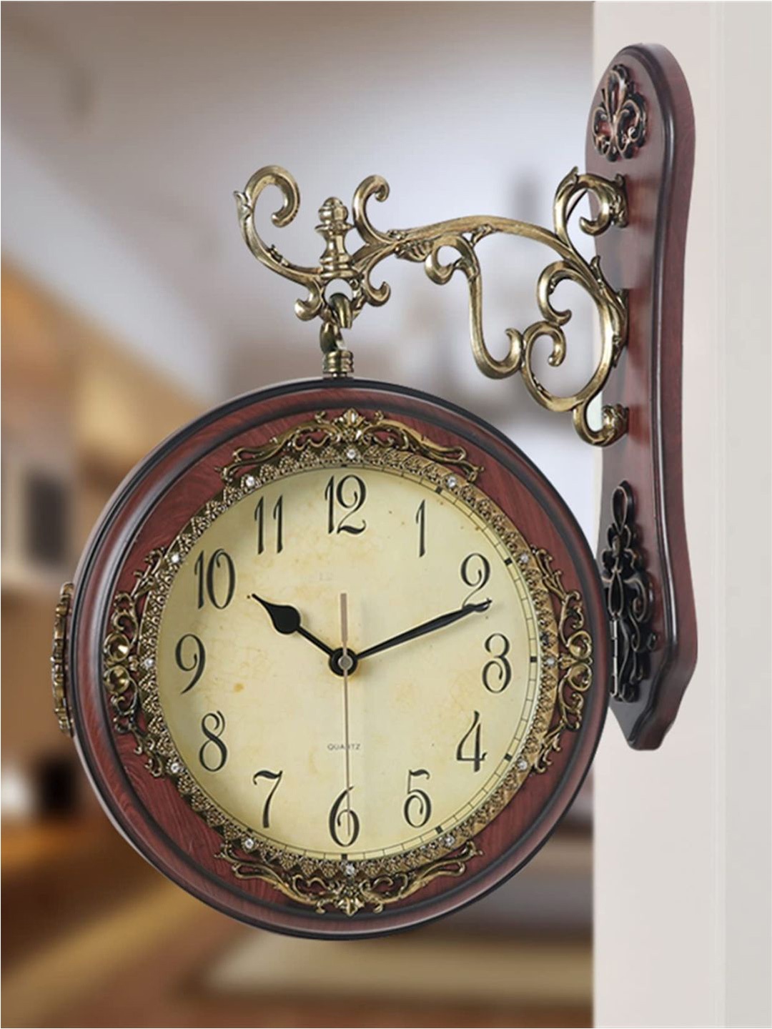 The Art House Brown & Metallic Toned Textured Metal Round Shaped Wall Clock
The Art House Brown & Metallic Toned Textured Metal Round Shaped Wall Clock