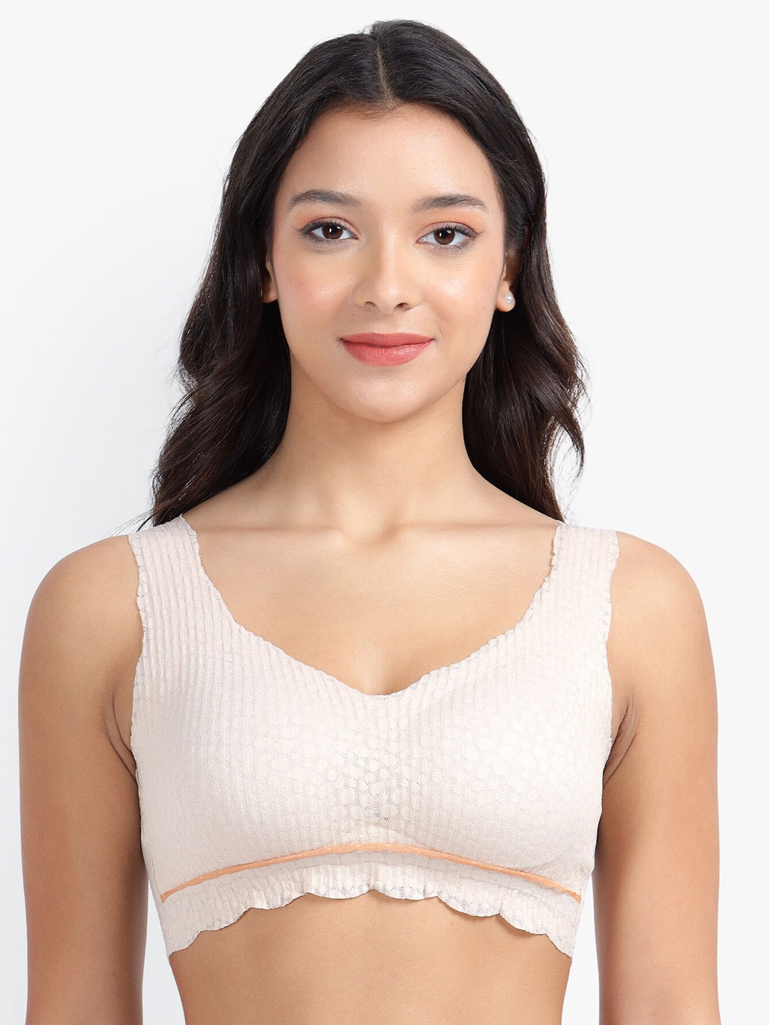 PARKHA Self Design Non-Wired Lightly Padded Seamless Bralette Bra With All Day Comfort, Off white
PARKHA Self Design Non-Wired Lightly Padded Seamless Bralette Bra With All Day Comfort, Off white
