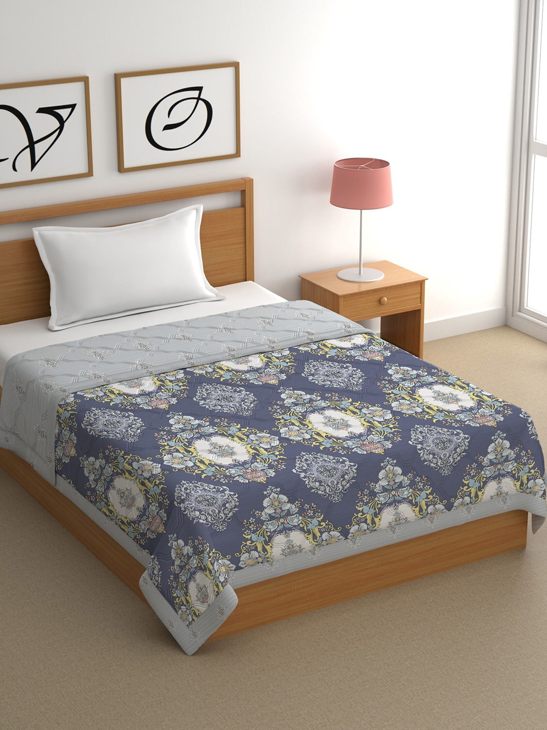 CHHAVI INDIA Grey & Blue Ethnic Motifs Cotton Mild Winter 350 GSM Single Bed Comforter
CHHAVI INDIA Grey & Blue Ethnic Motifs Cotton Mild Winter 350 GSM Single Bed Comforter