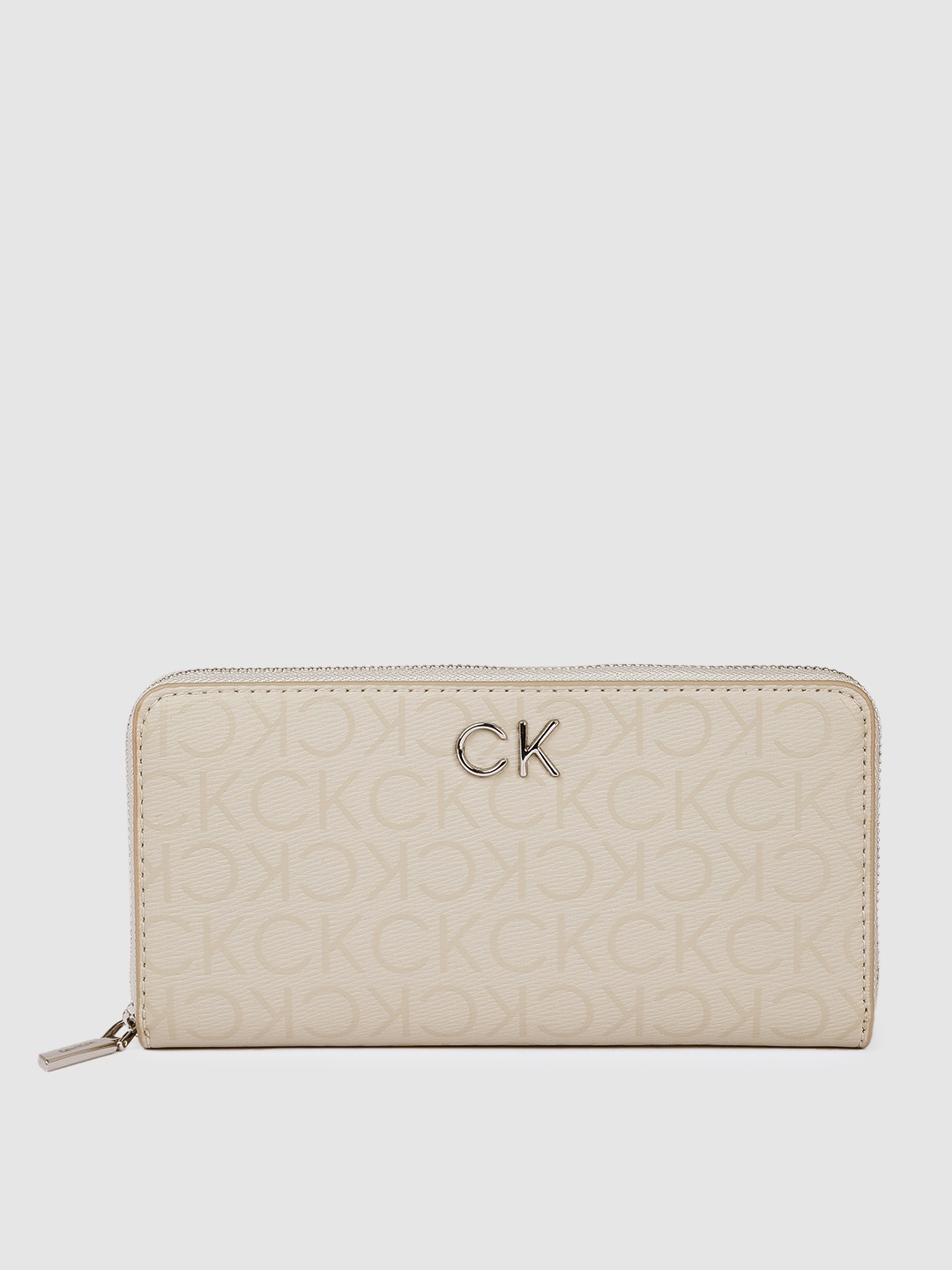 Calvin Klein Women Brand Logo Print PU Zip Around Wallet With RFID Protection, Beige
Calvin Klein Women Brand Logo Print PU Zip Around Wallet With RFID Protection, Beige