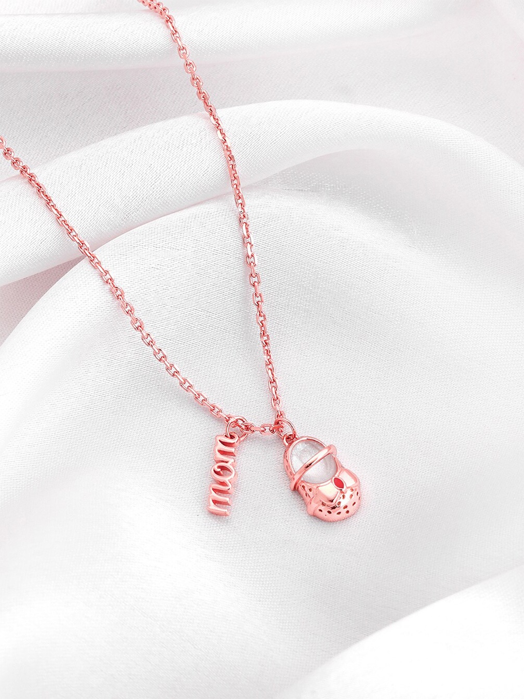 GIVA 925 Sterling Silver Rose Gold-Plated Stone Studded Moms Path Pendant With Chain
GIVA 925 Sterling Silver Rose Gold-Plated Stone Studded Moms Path Pendant With Chain