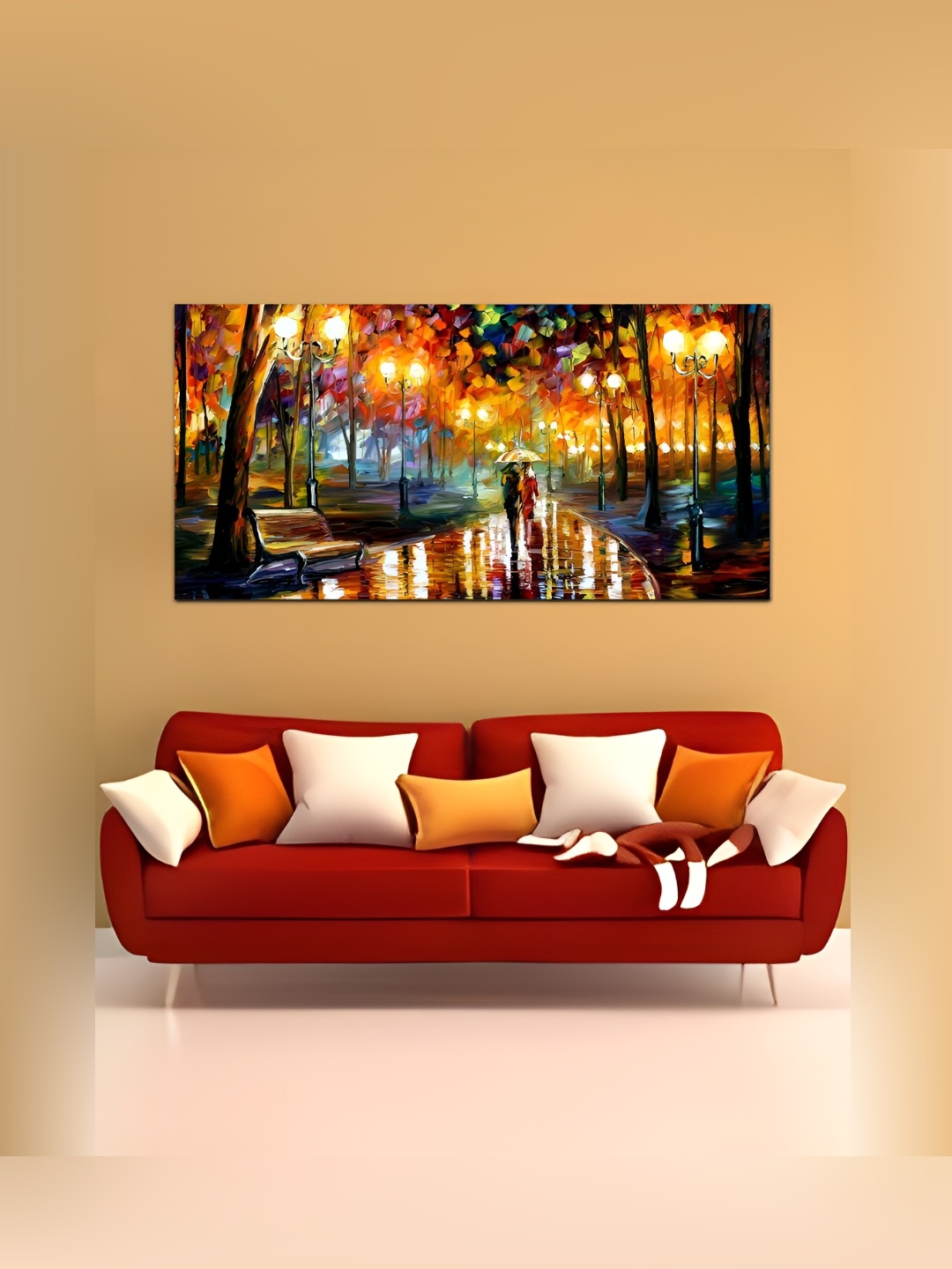 MITHILA Handicrafts Orange Couple Walk In Rain Autumn Forest Canvas Painting Wall Art
MITHILA Handicrafts Orange Couple Walk In Rain Autumn Forest Canvas Painting Wall Art