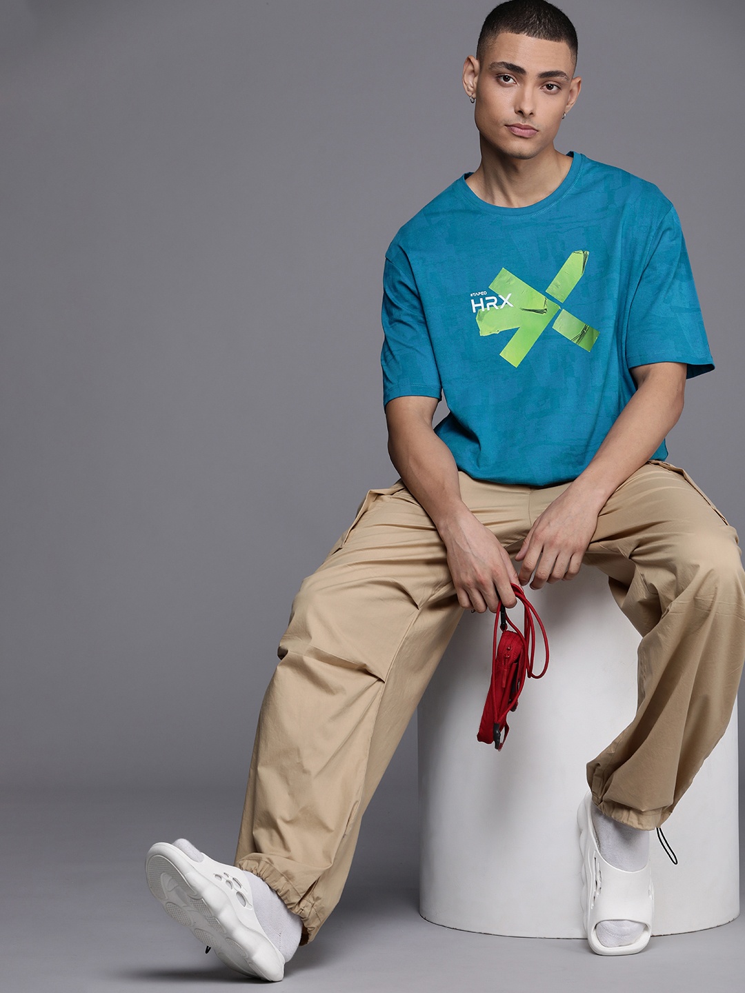 HRX by Hrithik Roshan Taped Pure Cotton Brand Logo Printed Drop-Shoulder Sleeves T-shirt, Blue
HRX by Hrithik Roshan Taped Pure Cotton Brand Logo Printed Drop-Shoulder Sleeves T-shirt, Blue