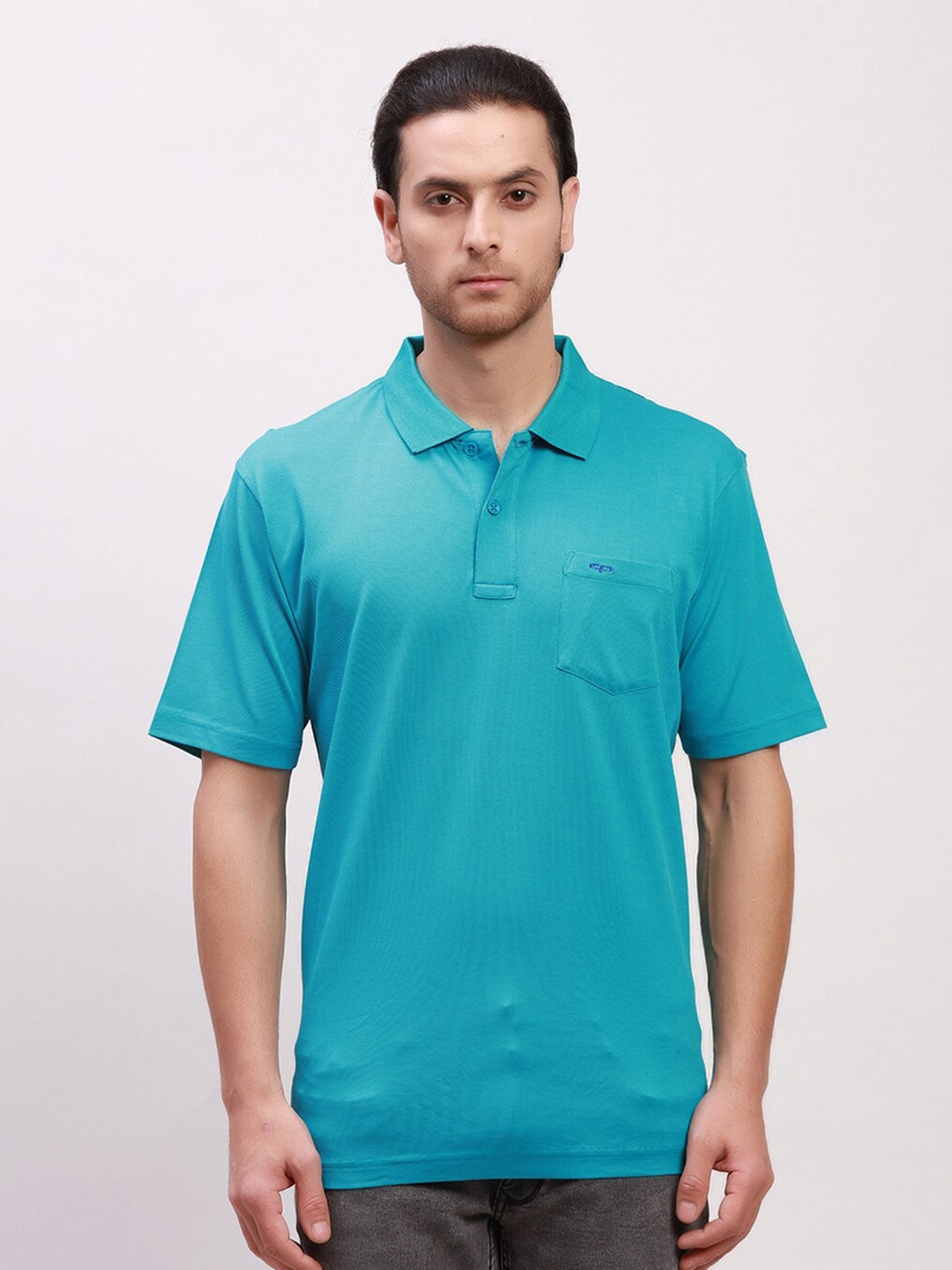 ColorPlus Polo Collar T-shirt, Blue