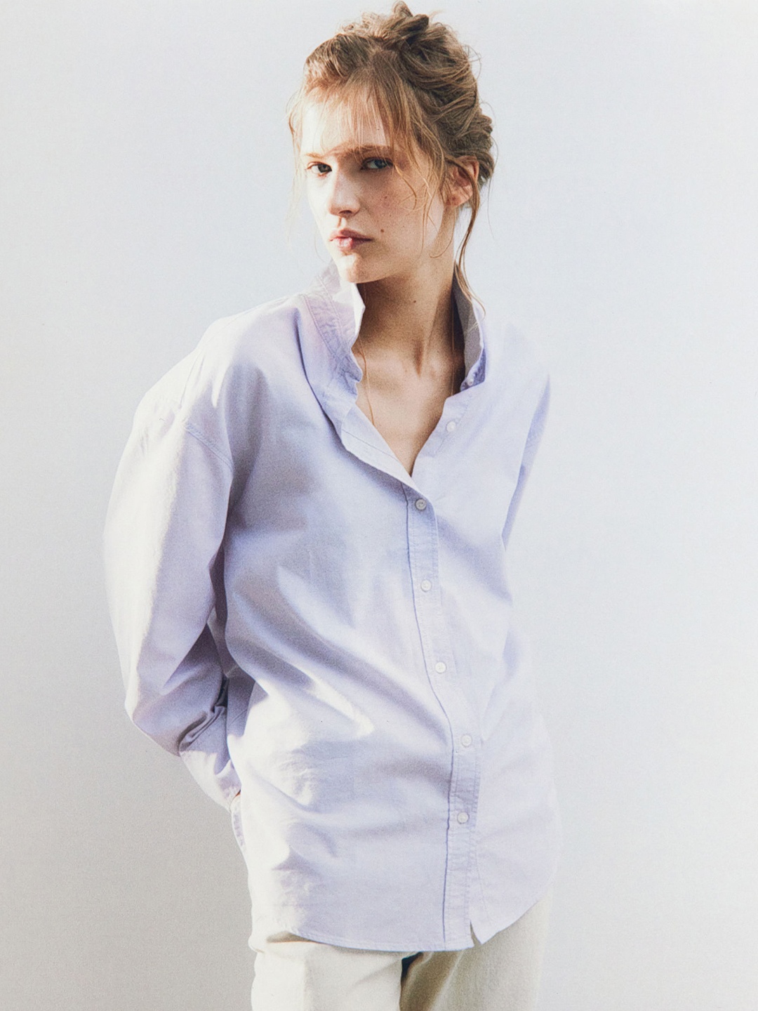 H&M Pure Cotton Oxford Shirts, Purple