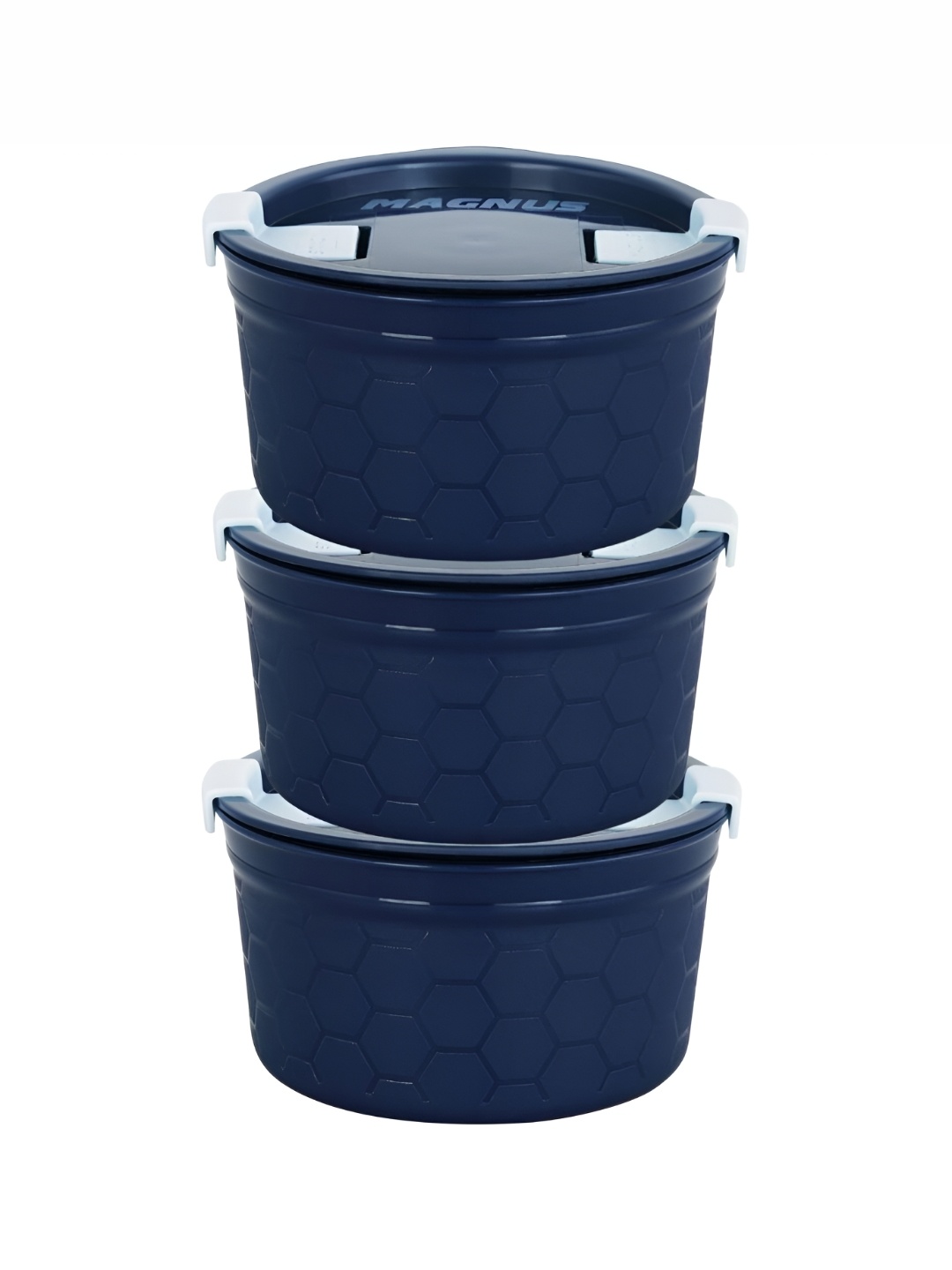 MAGNUS Blue 3 Pieces Stainless Steel Steam Lock Leakproof Containers With Lids 300 ML Each
MAGNUS Blue 3 Pieces Stainless Steel Steam Lock Leakproof Containers With Lids 300 ML Each